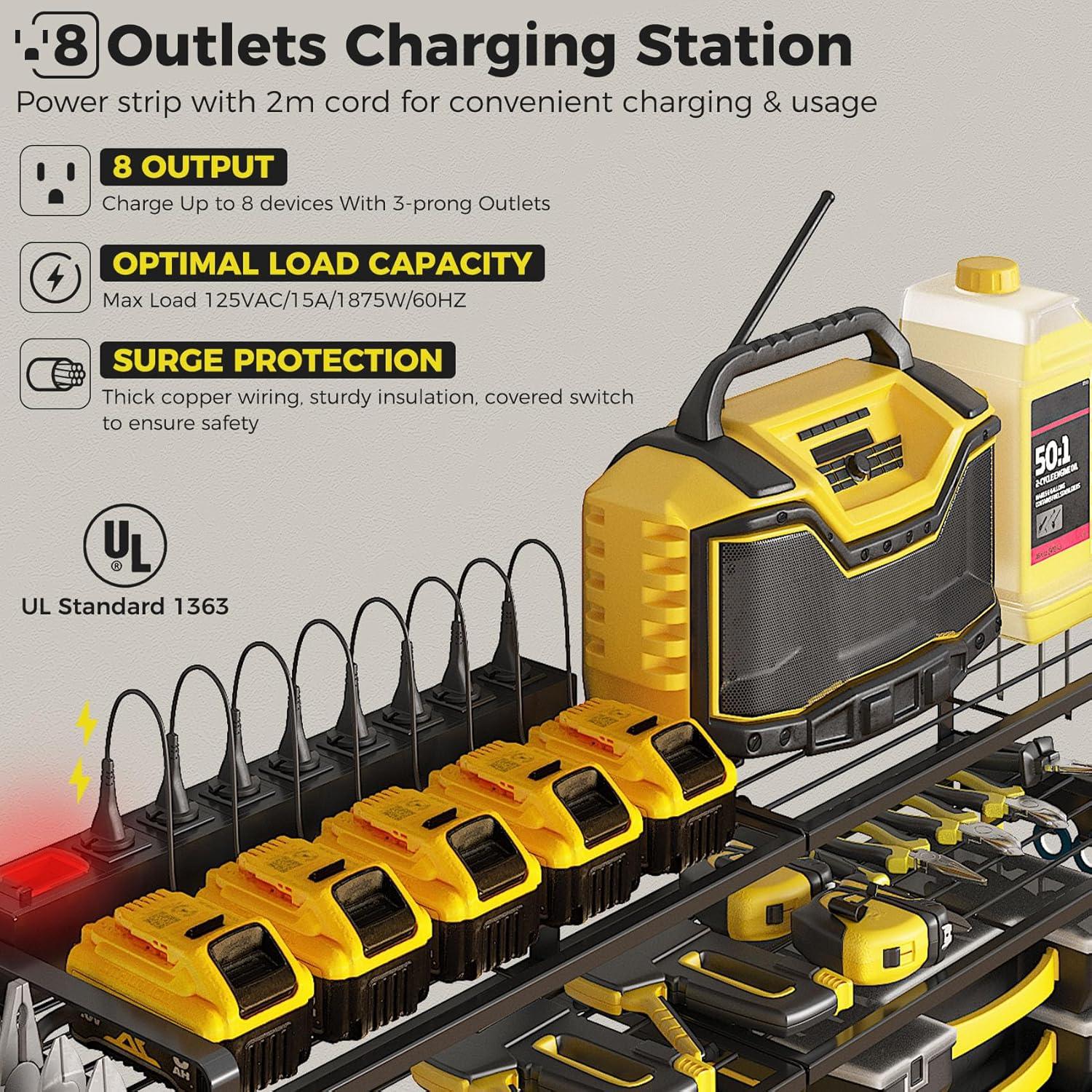 Organizador de Herramientas Eléctricas Homtura 2 Piezas con Estación de Carga