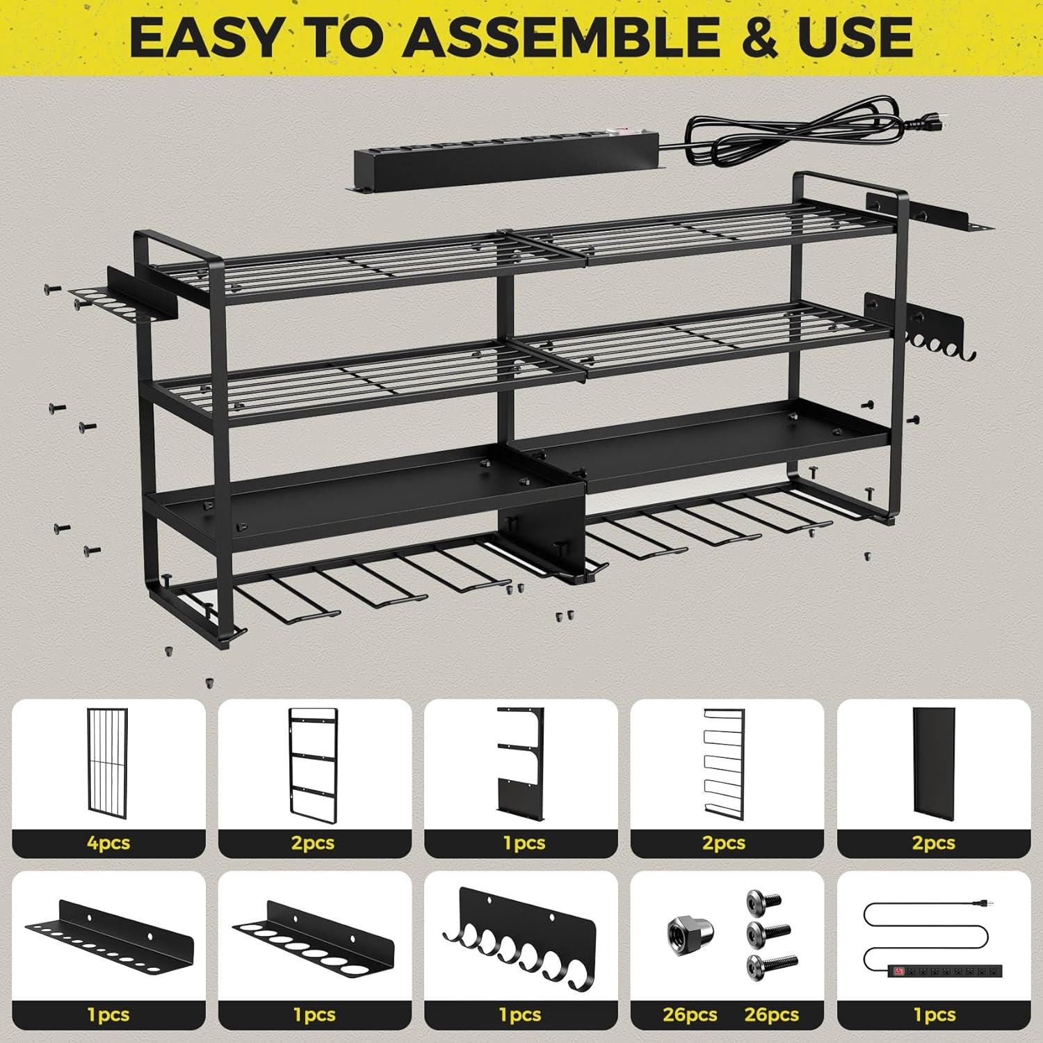 Organizador de Herramientas Eléctricas Homtura 2 Piezas con Estación de Carga