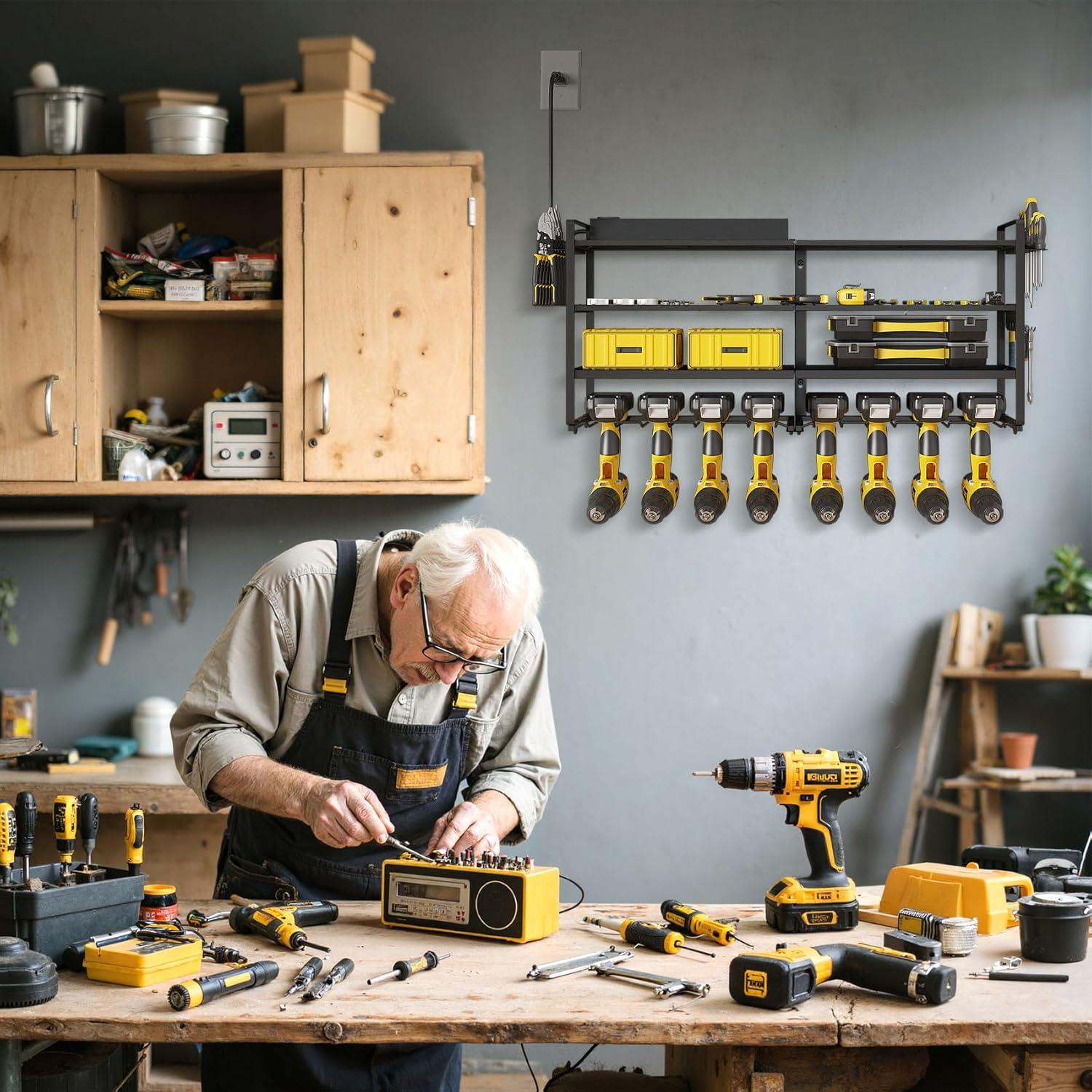 Organizador de Herramientas Eléctricas Homtura 2 Piezas con Estación de Carga