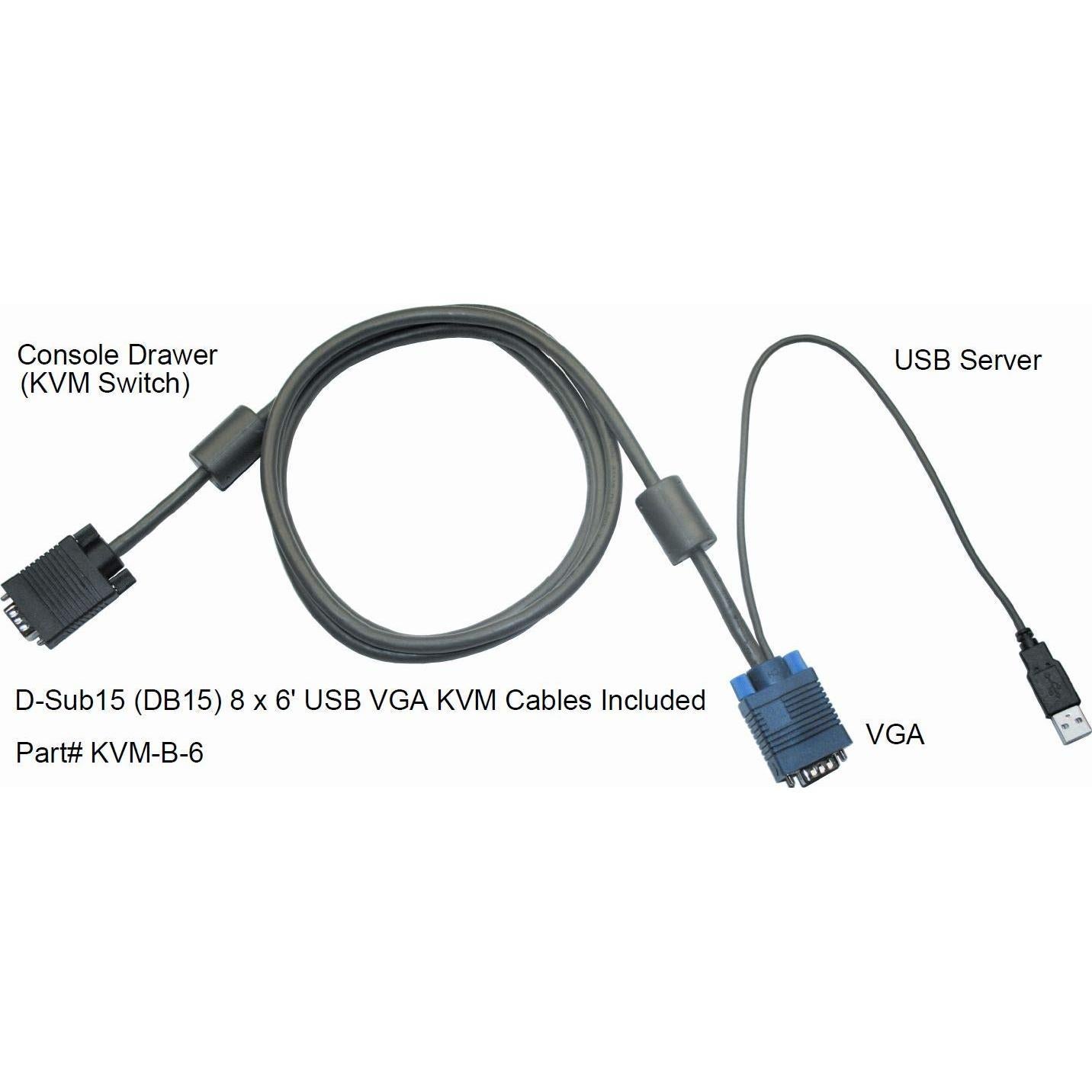 Monitor Rackmount 1U Crystal Image KVM 8 Puertos 1440x900