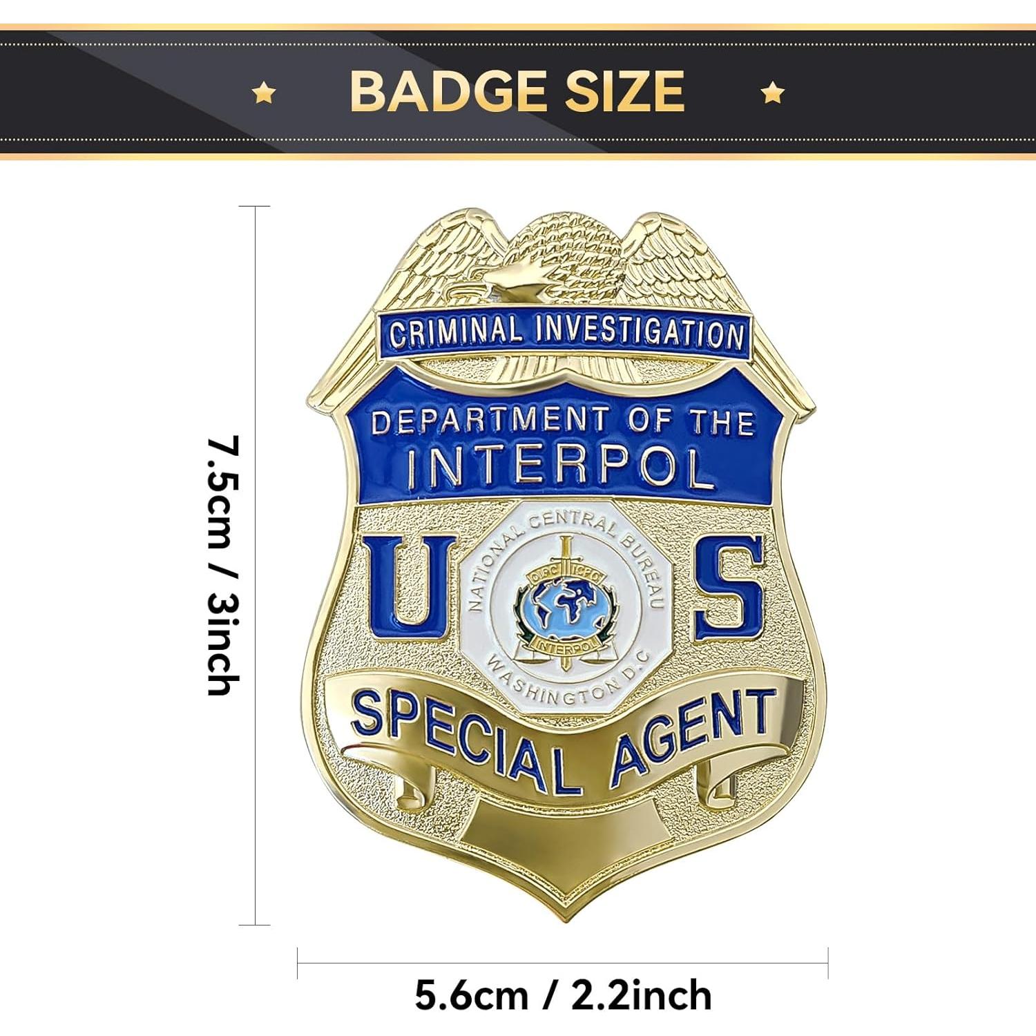 Insignia de Policía Jefuzh para Disfraces y Cosplay