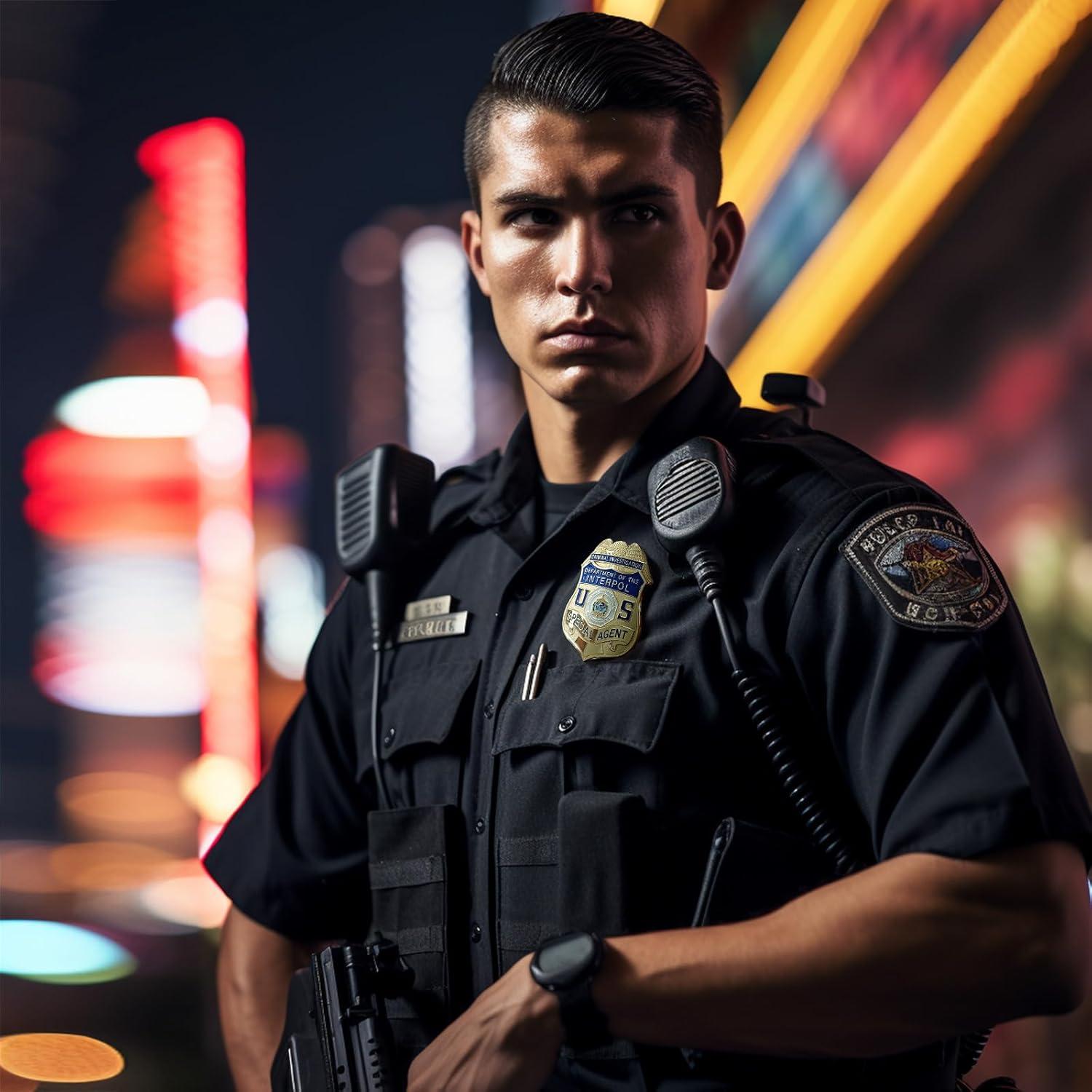 Insignia de Policía Jefuzh para Disfraces y Cosplay