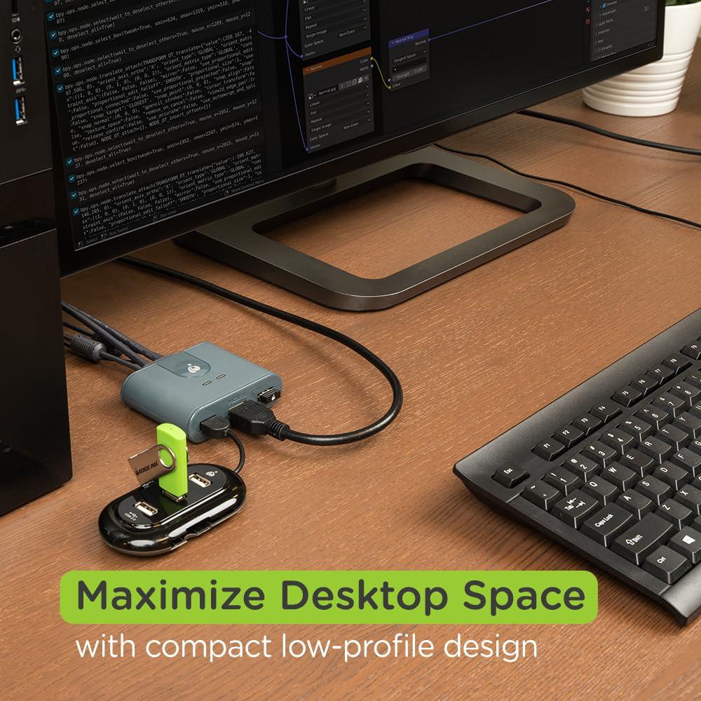 Interruptor KVM HDMI IOGEAR GCS32HU 2 Puertos USB 1080p