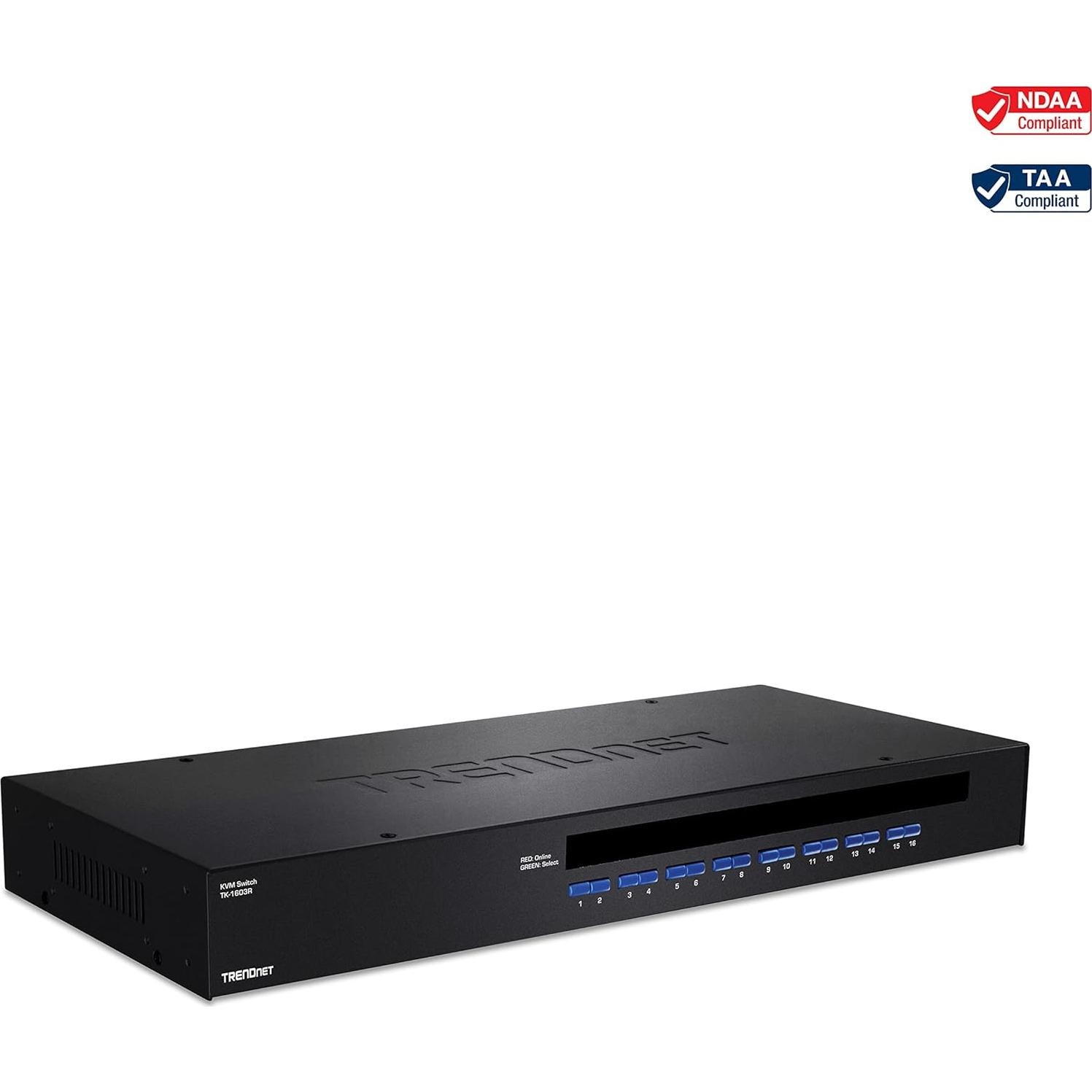 Interruptor KVM TRENDnet 16 Puertos USB/PS2 Montaje Rack