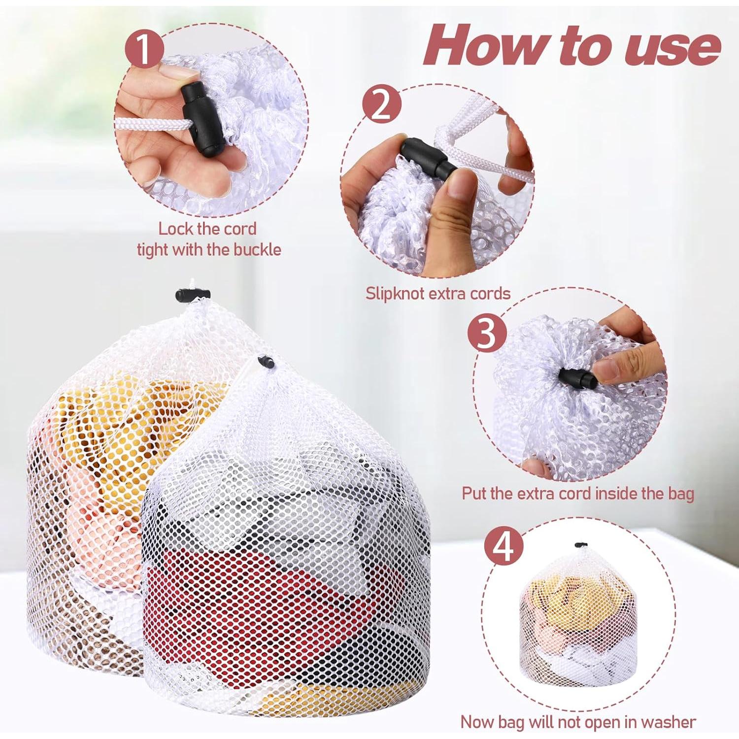 Bolsas de Lavandería de Malla Mozeat Lens 2 Pcs 30x40cm y 40x50cm