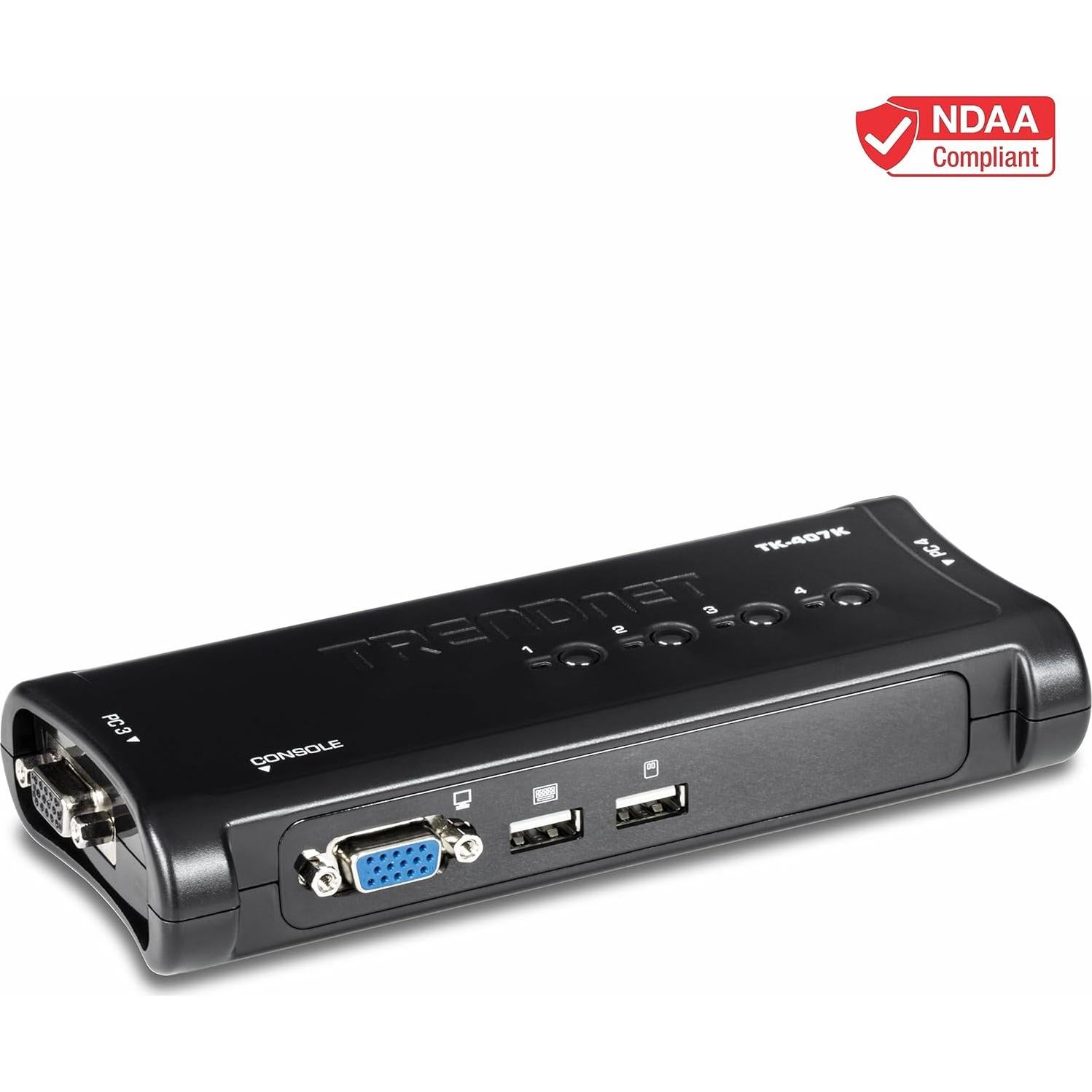 Interruptor KVM USB 4 Puertos TRENDnet TK-407K VGA 2048x1536