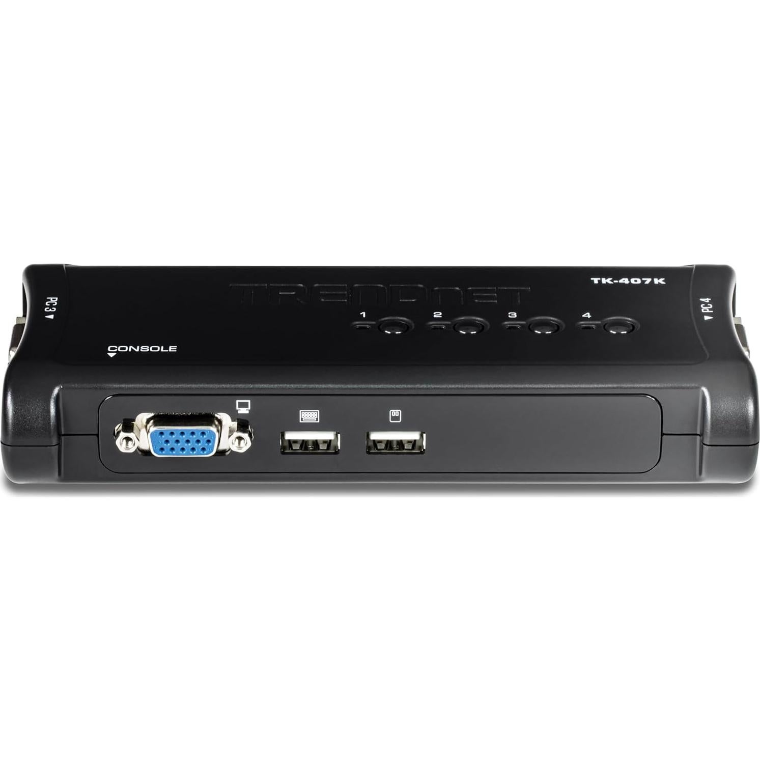 Interruptor KVM USB 4 Puertos TRENDnet TK-407K VGA 2048x1536