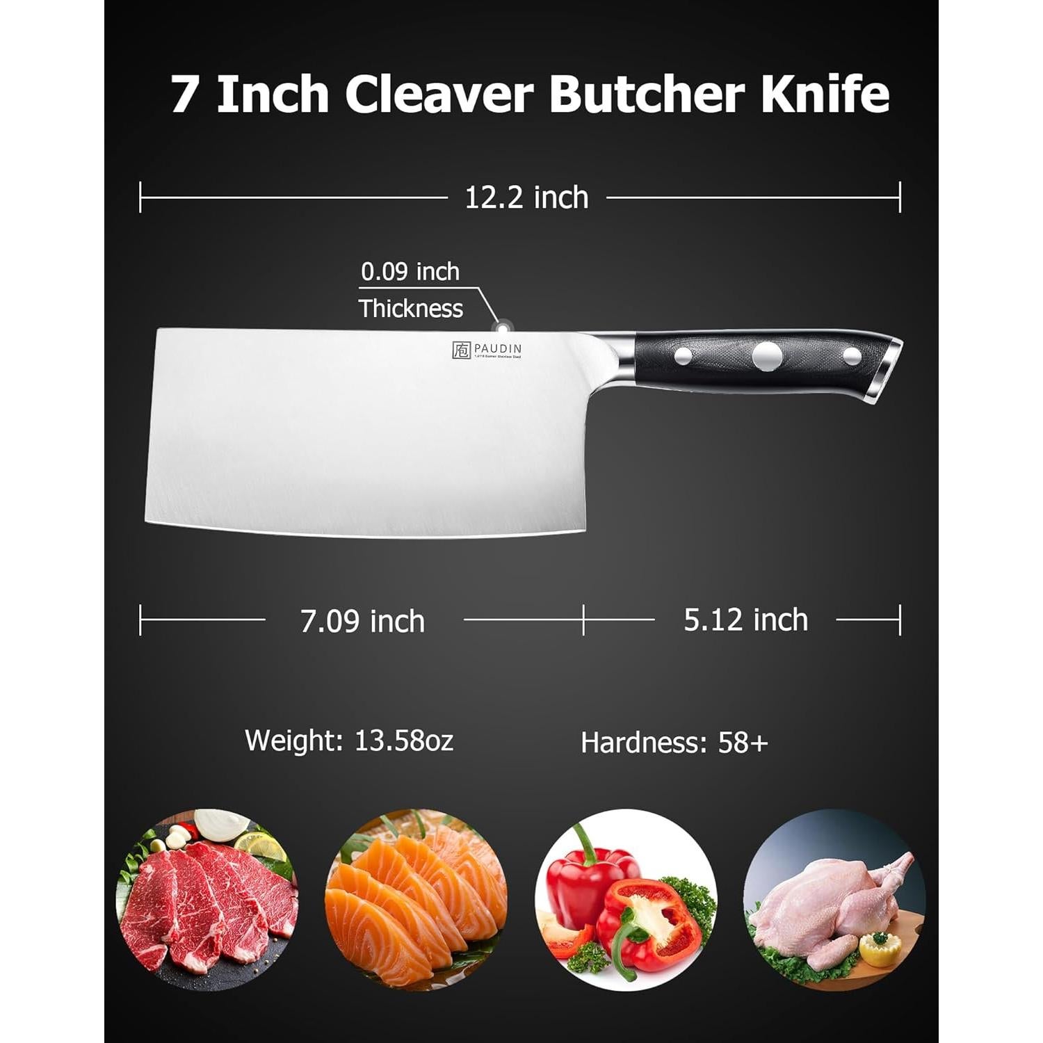 Cuchillo de Deshuese PAUDIN 30.99 cm Acero Alemán Mango G10