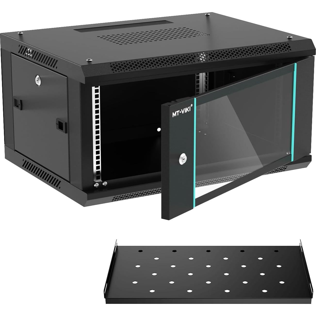 Interruptor KVM VGA 8 Puertos MT-VIKI + Gabinete Pared 6U