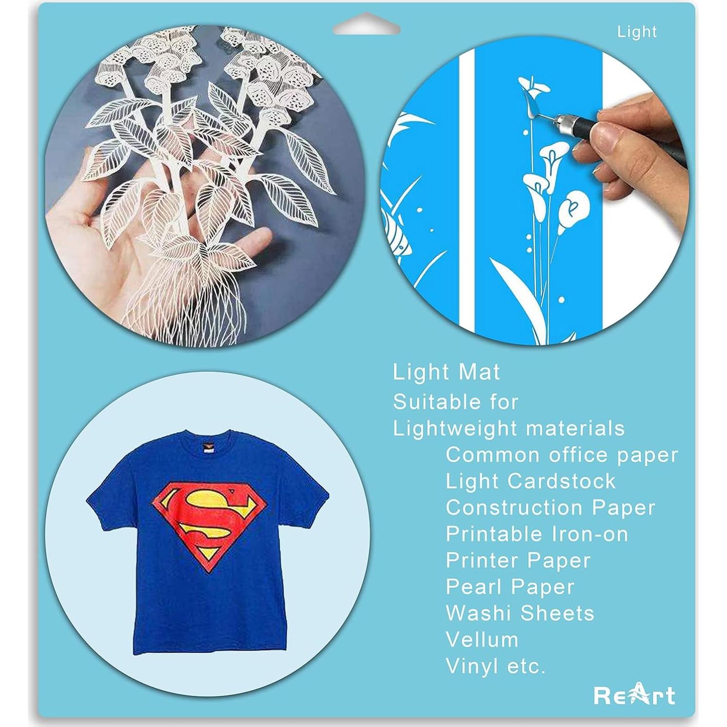 ReArt Cutting Mat Variety 6 Packs for Cricut Maker 3/Maker/Explore 3/Air 2/Air/One Adhesive Sticky Replacement - Strong, Standard, Light, 12in x 12in x 3 Packs, 12in x 24in x 3 Packs.