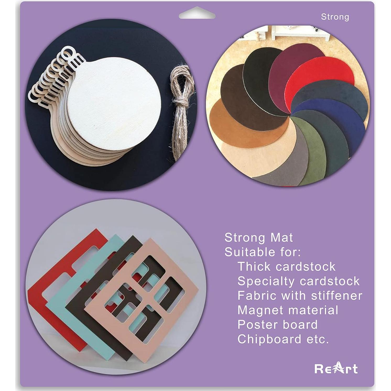 ReArt Cutting Mat Variety 6 Packs for Cricut Maker 3/Maker/Explore 3/Air 2/Air/One Adhesive Sticky Replacement - Strong, Standard, Light, 12in x 12in x 3 Packs, 12in x 24in x 3 Packs.