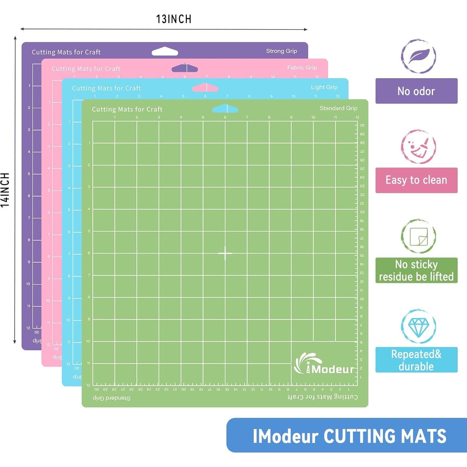IModeur 10 Pack Cutting Mats -12"x12" Cutting Mats for Cutting machine Accessories - Mats for Explore Air 2/ Maker 2/3