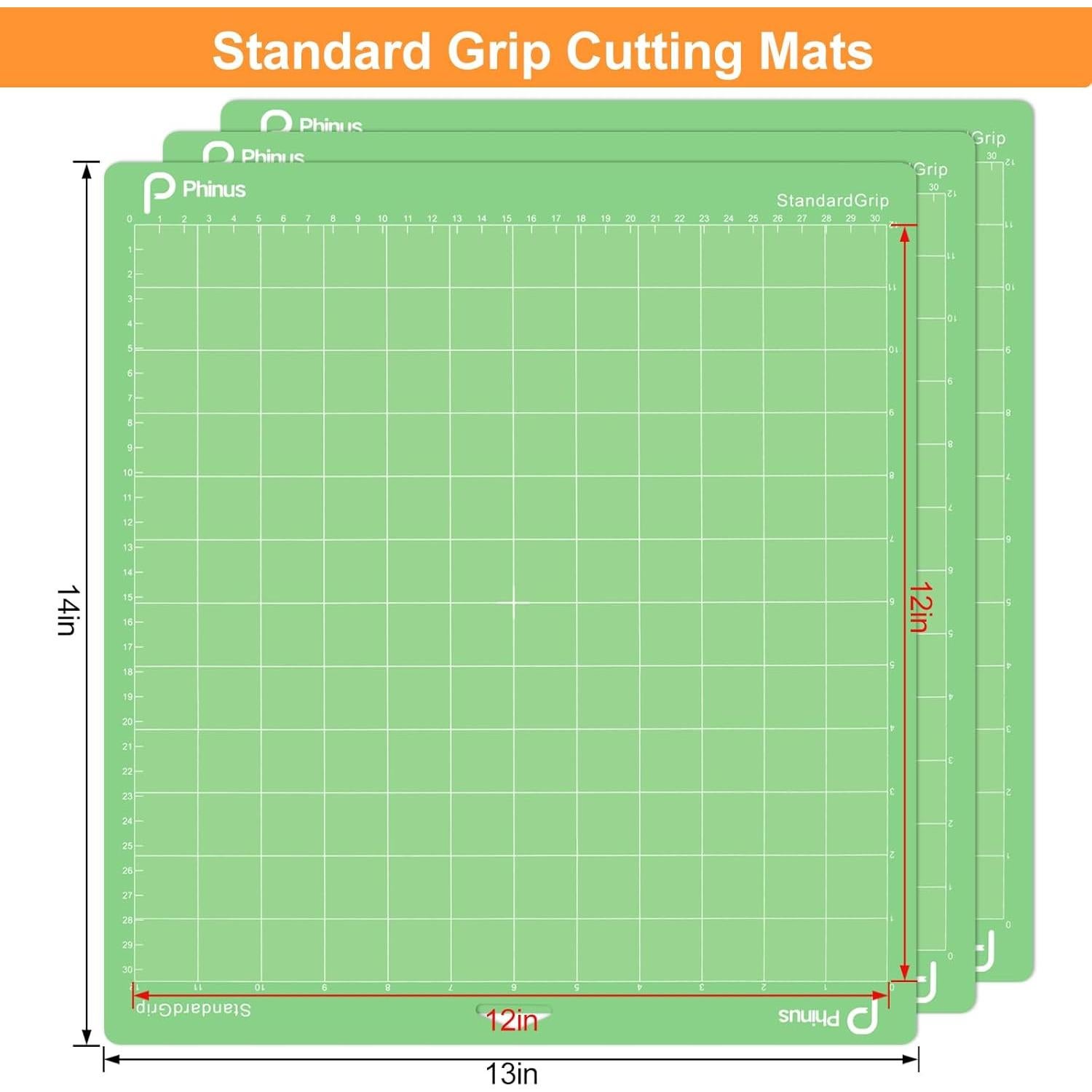 Paquete de 3 Tapetes de Corte Phinus 30x30 cm Reutilizables