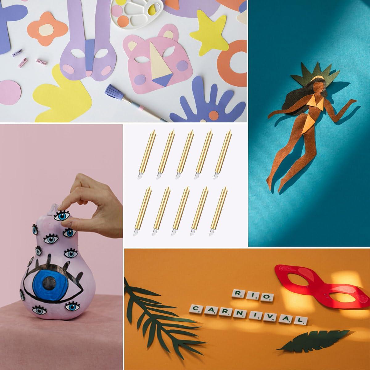 Juego de 20 Cuchillas de Punta Fina GAQWOK para Cricut