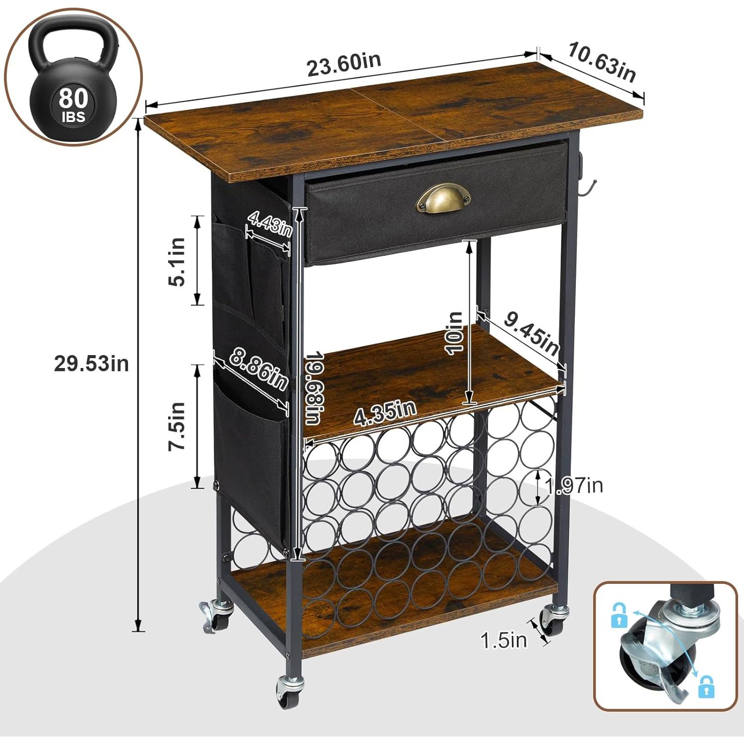 Carro Organizador de Manualidades Lyuwanxian con Ruedas 60x27x75cm