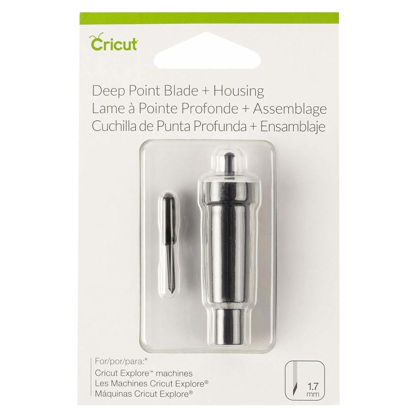 Cuchilla de Punta Profunda Cricut + Carcasa para Corte 1.5mm