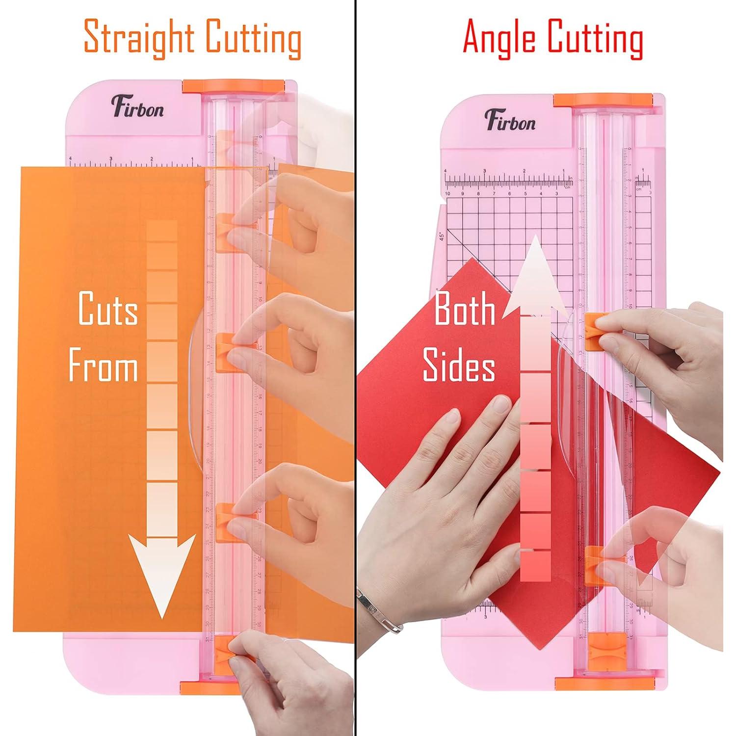 Cortadora de Papel Firbon A4 30 cm Rosa con Regla Lateral