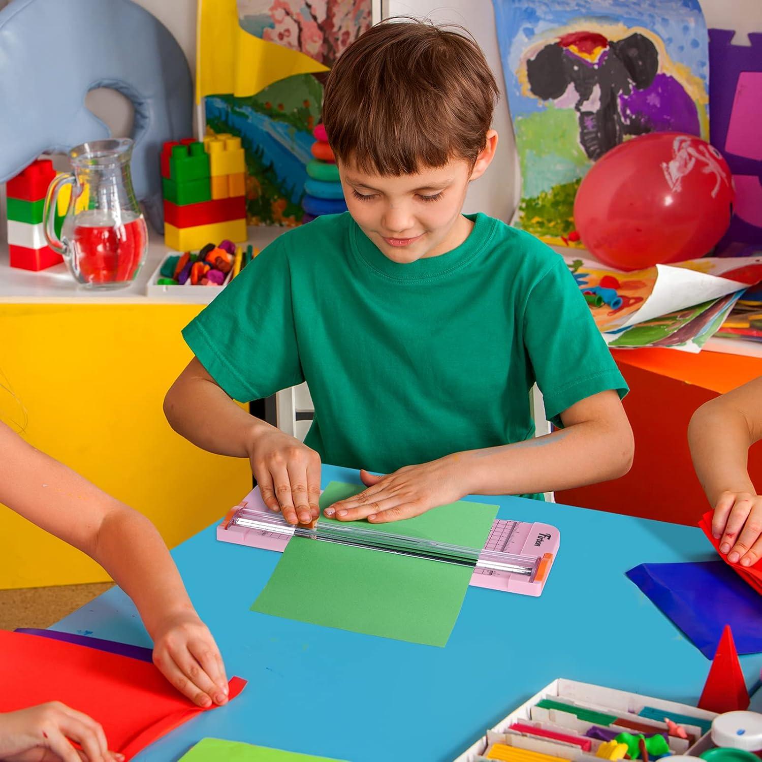 Cortadora de Papel Firbon A4 30 cm Rosa con Regla Lateral