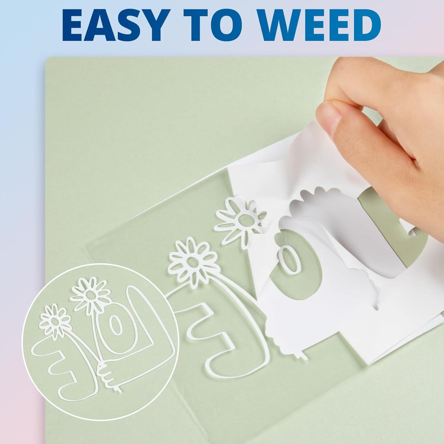 Vinilo de Transferencia de Calor HTVRONT Blanco 30.48cm x 12.19m