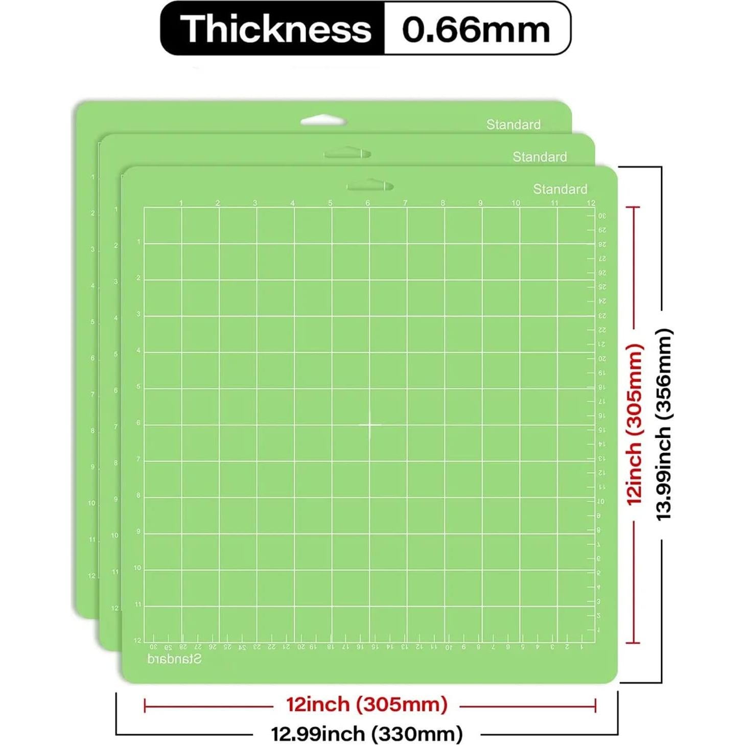 Alfombrillas de Corte Gwybkq 12x12" Verde para Cricut