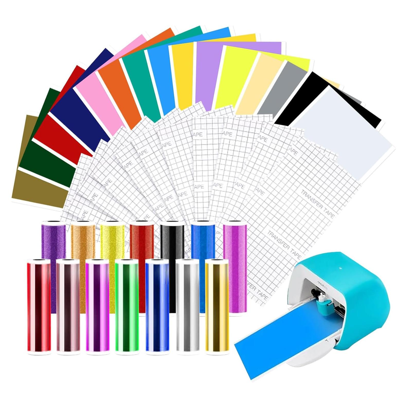 Vinilo Adhesivo Permanente MeYuxg 40 Hojas 14x30.5cm Colores