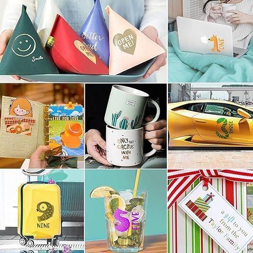 Vinilo Adhesivo Permanente MeYuxg 40 Hojas 14x30.5cm Colores