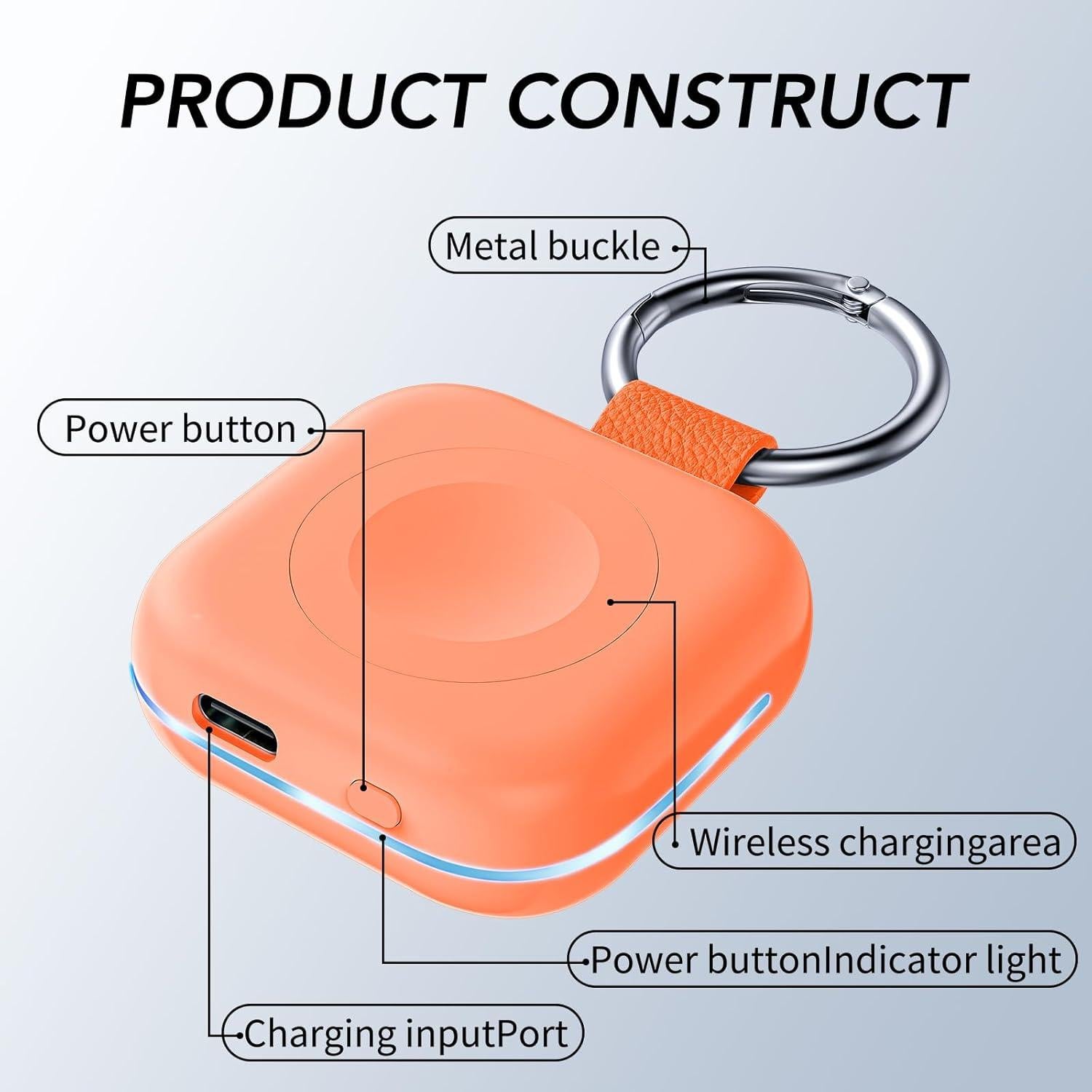 Power Bank Magnético para Apple Watch 1200mAh Carga Rápida