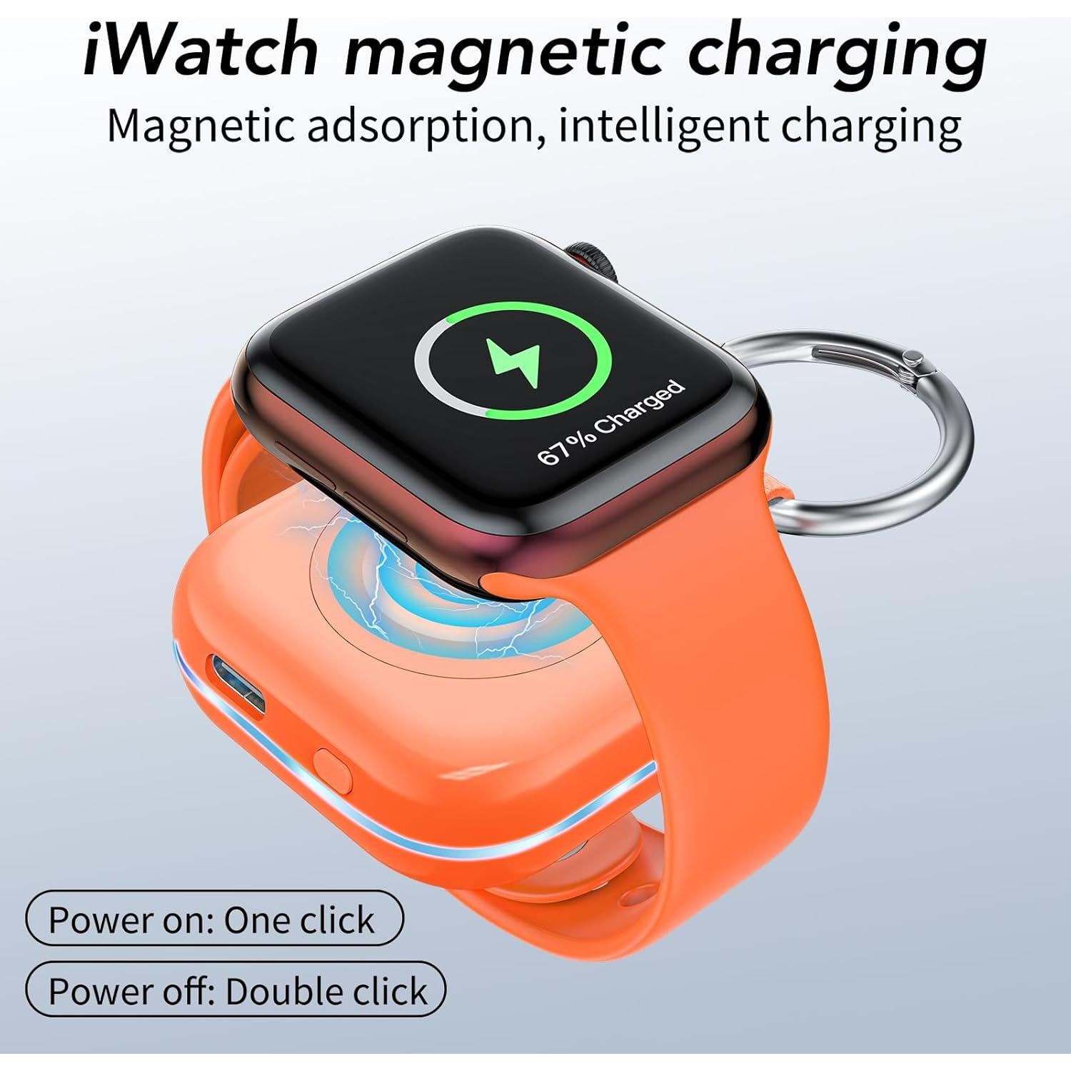 Power Bank Magnético para Apple Watch 1200mAh Carga Rápida