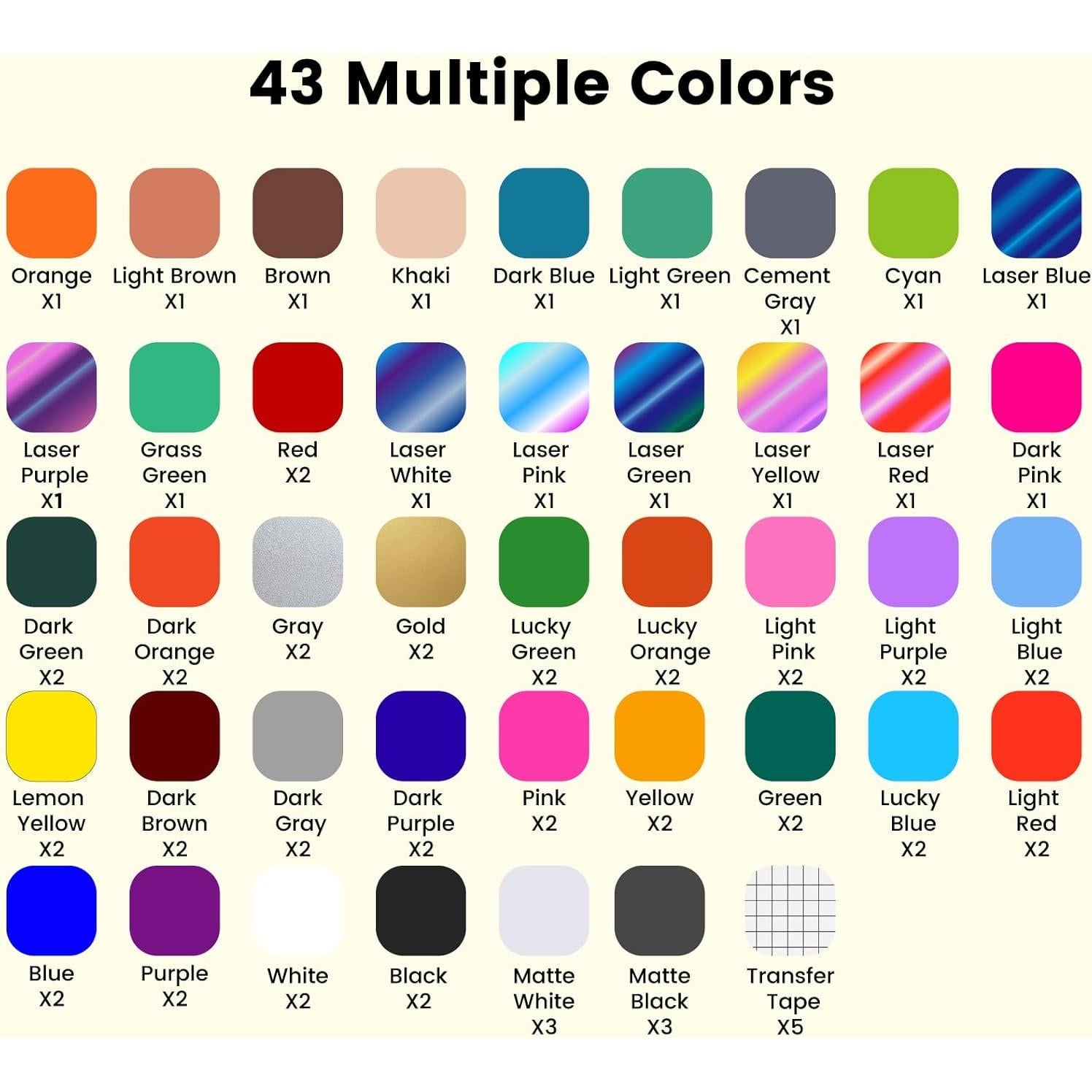 Vinilo Permanente Sooez 75 Pack 30.48cm x 30.48cm Multicolor