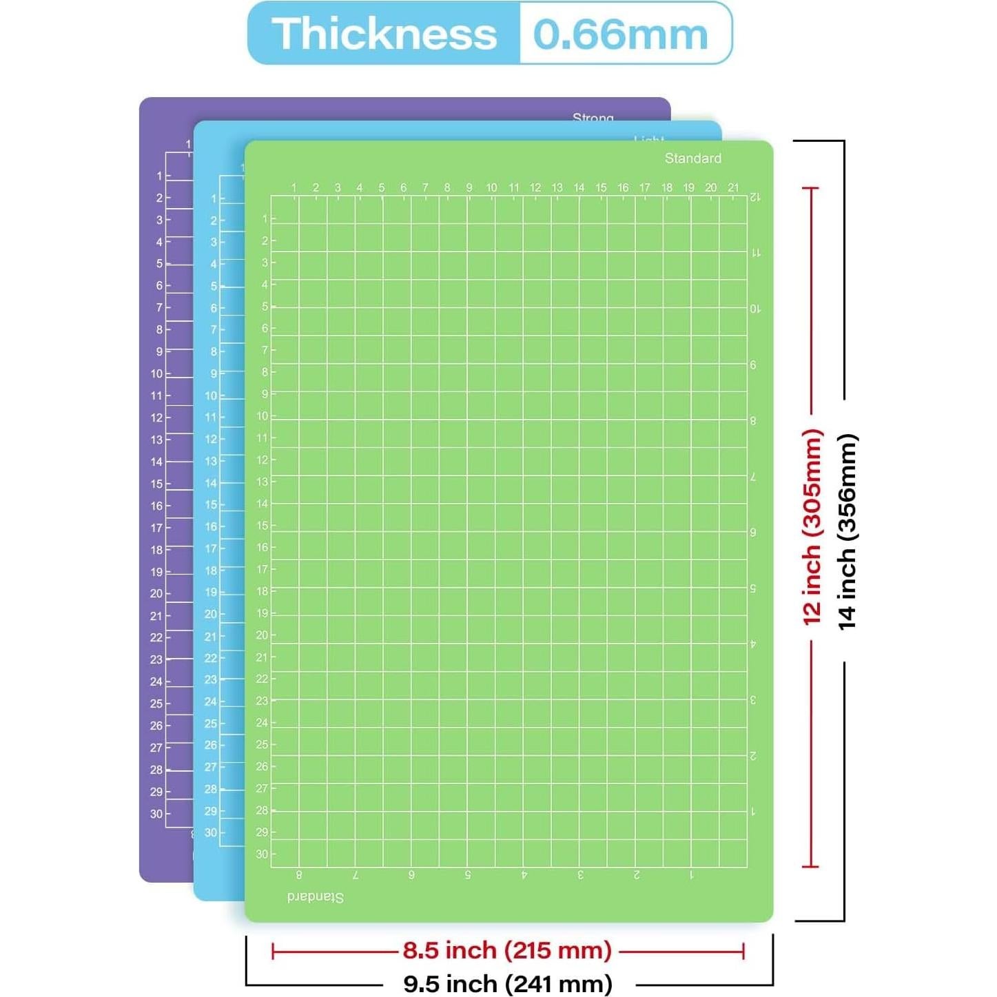 Alfombrilla de Corte Gwybkq 21.6x30.5 cm 6 Piezas Reutilizables