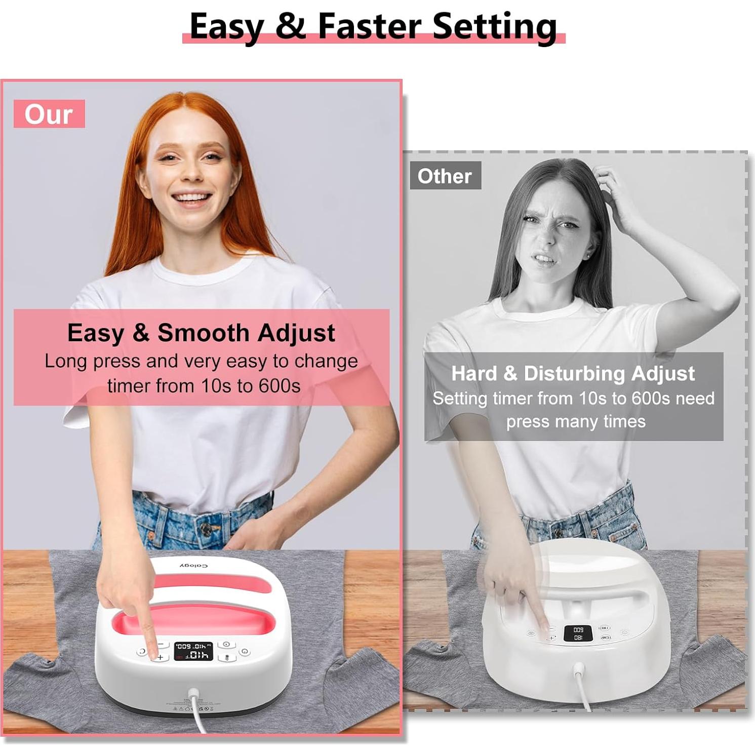 Prensa de Calor Calogy 10x10" para Camisetas y Más