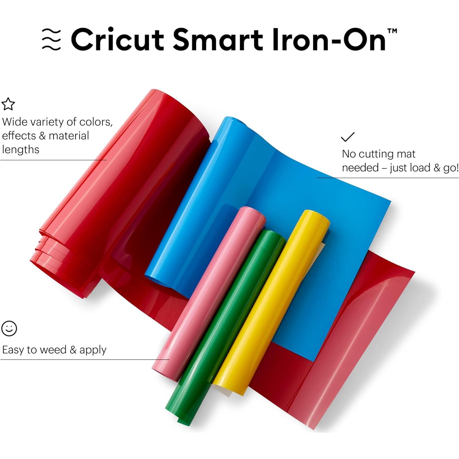 Vinilo de Transferencia Térmica Cricut Smart Iron On Rojo 3 Rollos
