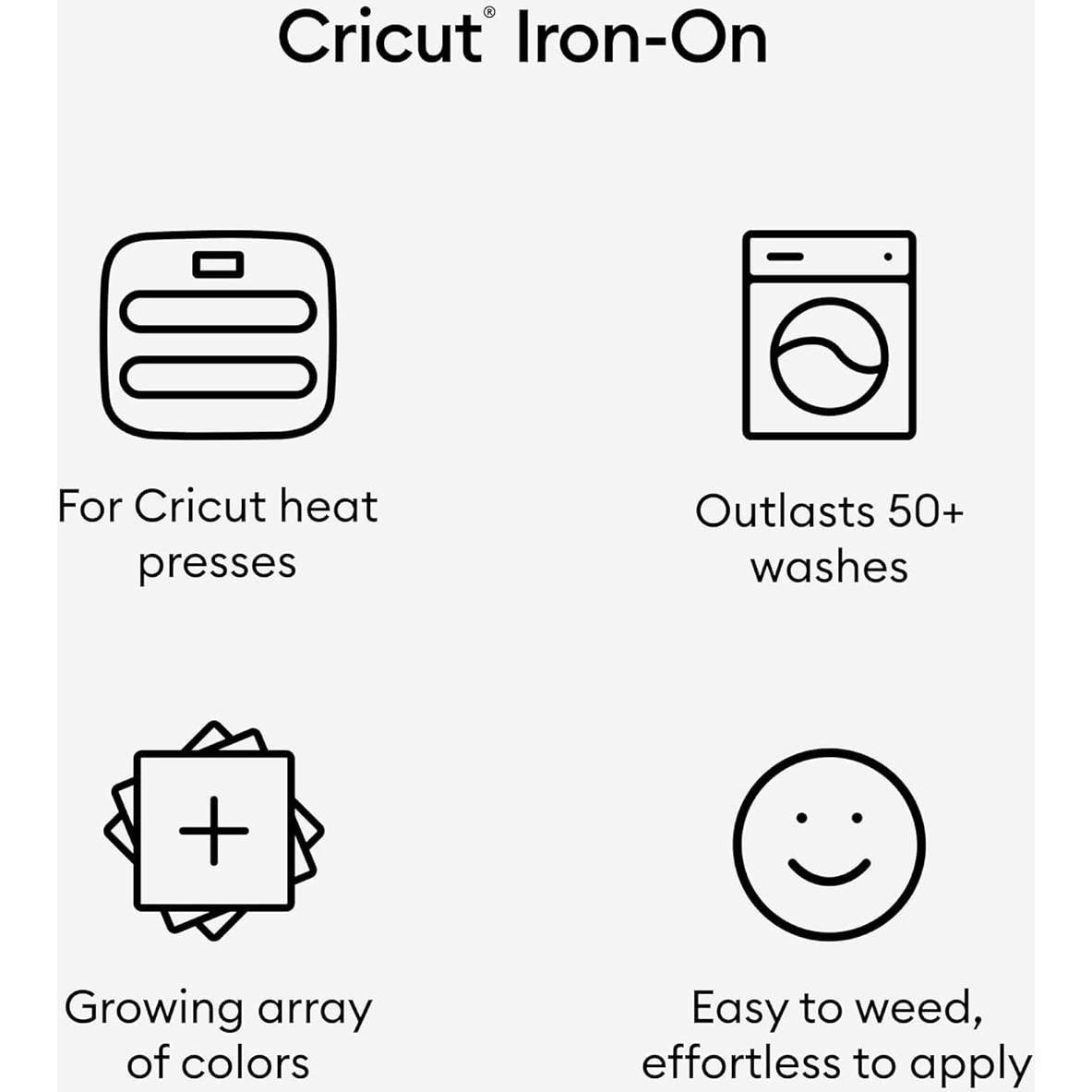 Vinilo de Transferencia Térmica Cricut Smart Iron On Rojo 3 Rollos