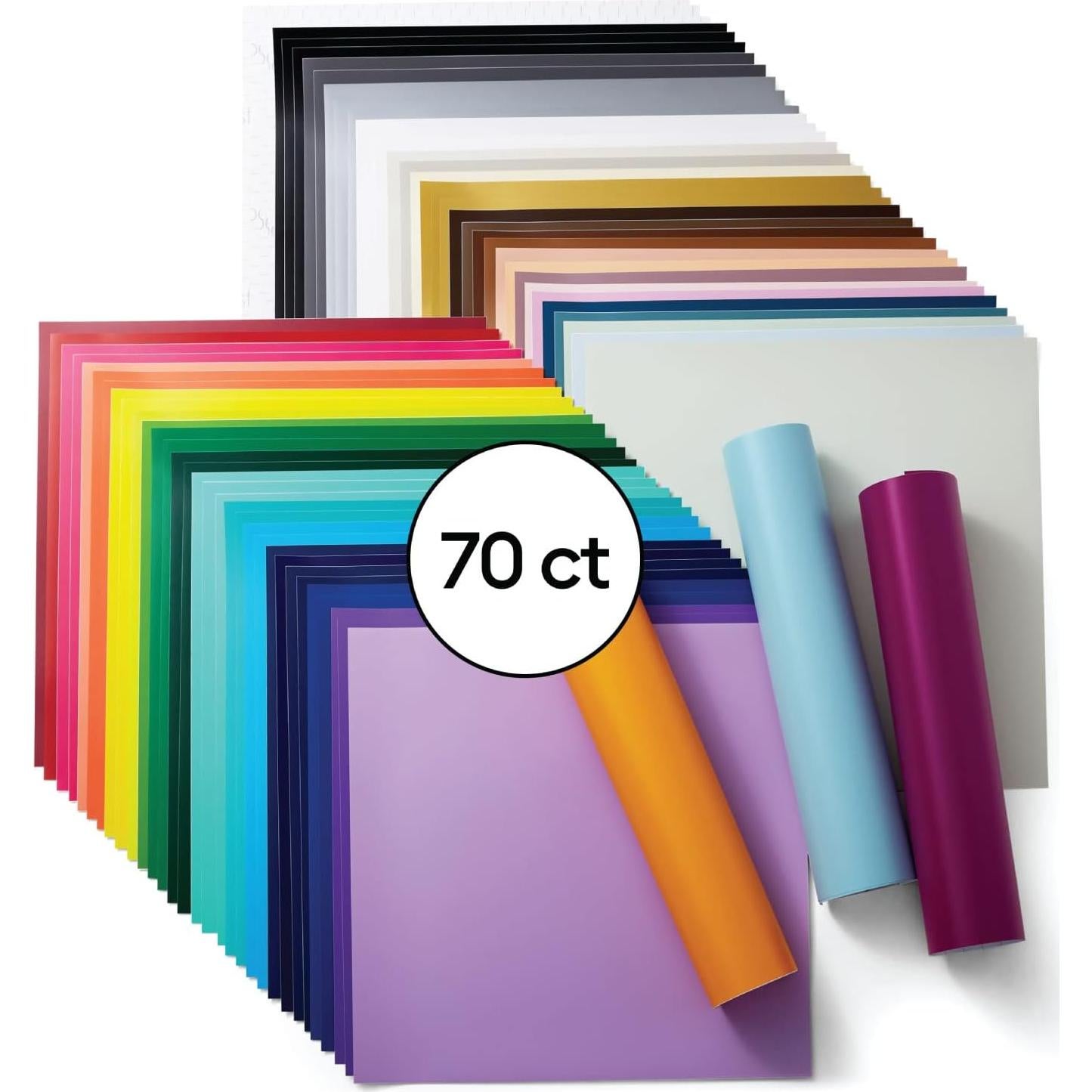 Vinilo Removible Cricut 70 Hojas 30.48x30.48 cm Multicolor