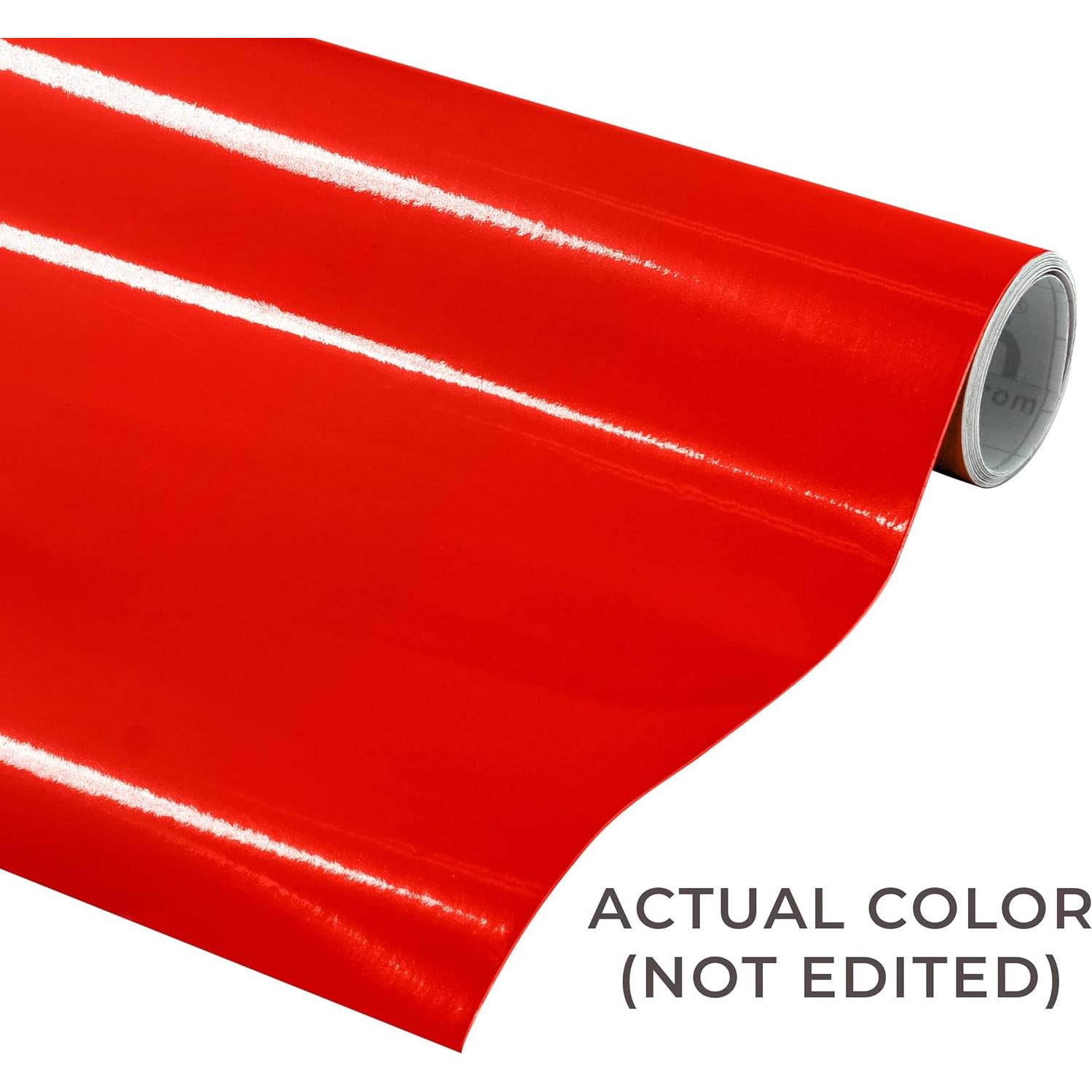 Vinilo Adhesivo Permanente VViViD DECO65 Rojo Brillante 6.1m x 30cm