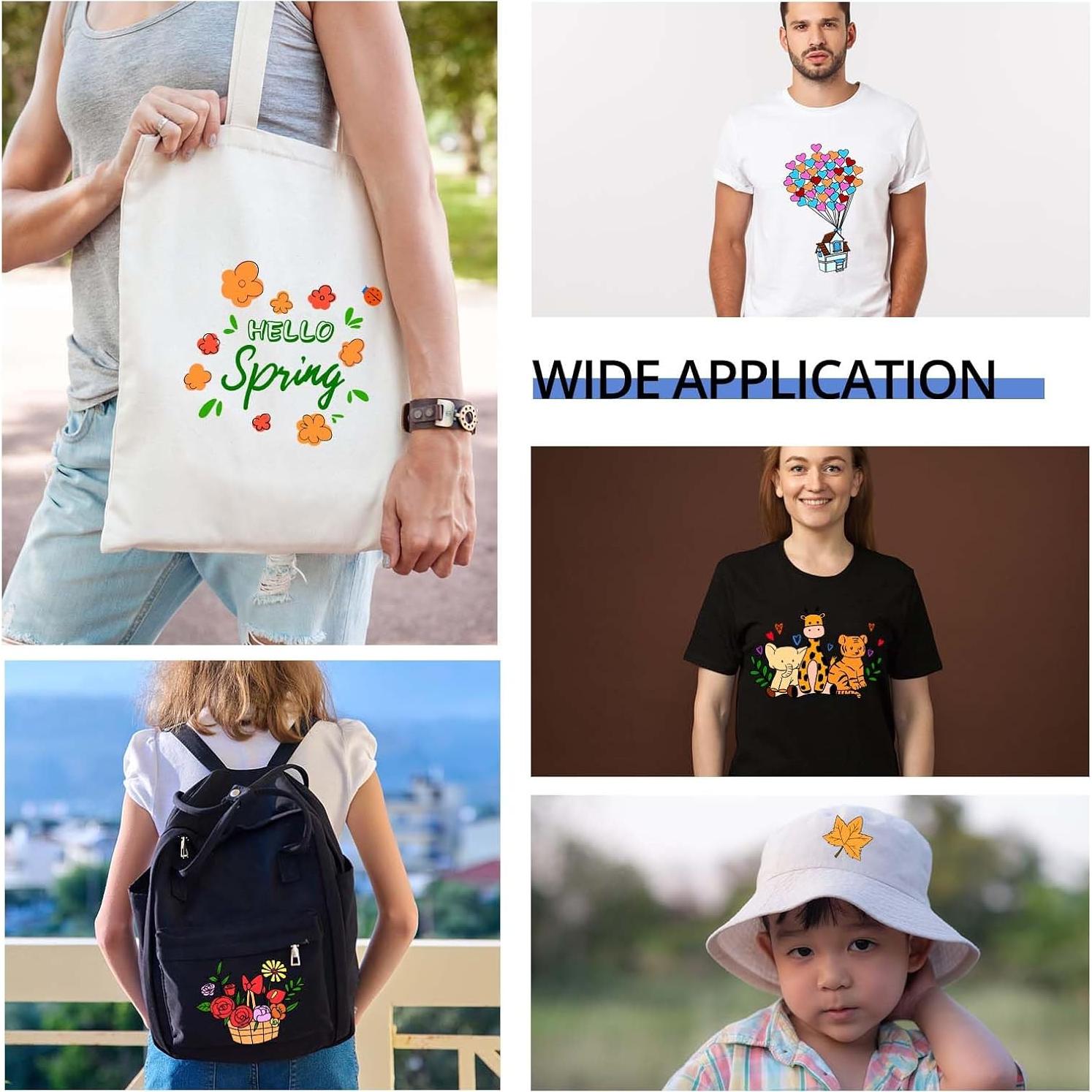 Paquete de Vinilo de Transferencia de Calor HTVRONT 47 Piezas 30x25 cm