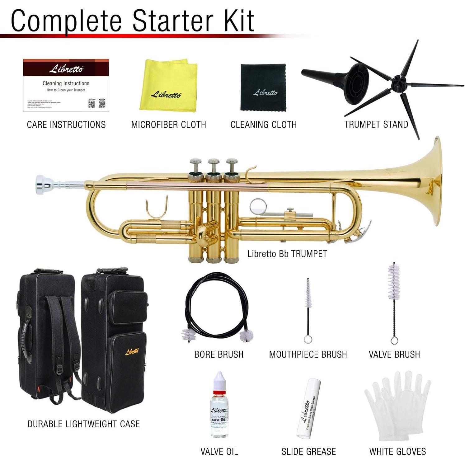 Trompeta Bb Libretto Lacada en Oro para Estudiantes