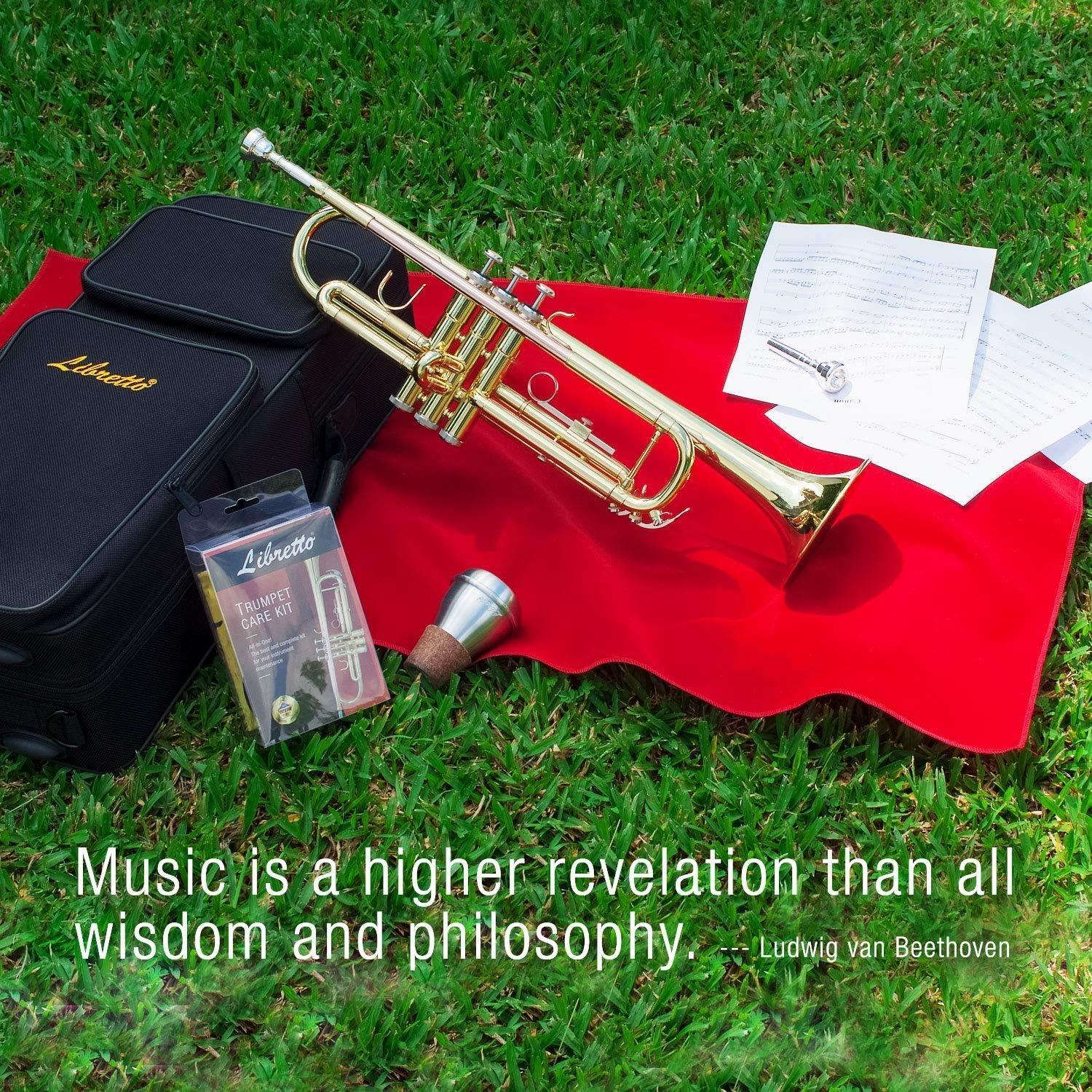 Trompeta Bb Libretto Lacada en Oro para Estudiantes