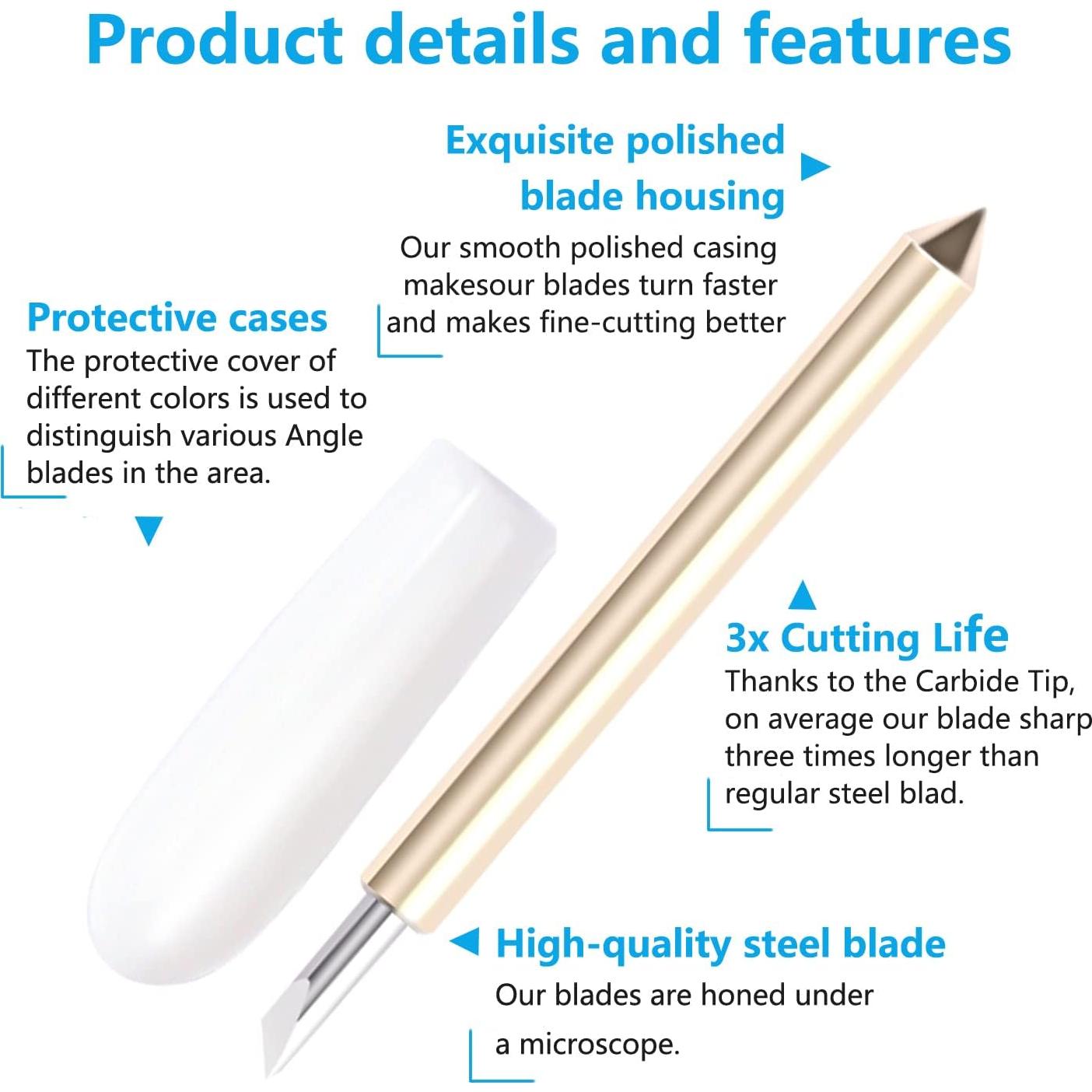 20 Cuchillas de Punta Fina Premium AUNKZL para Corte Preciso