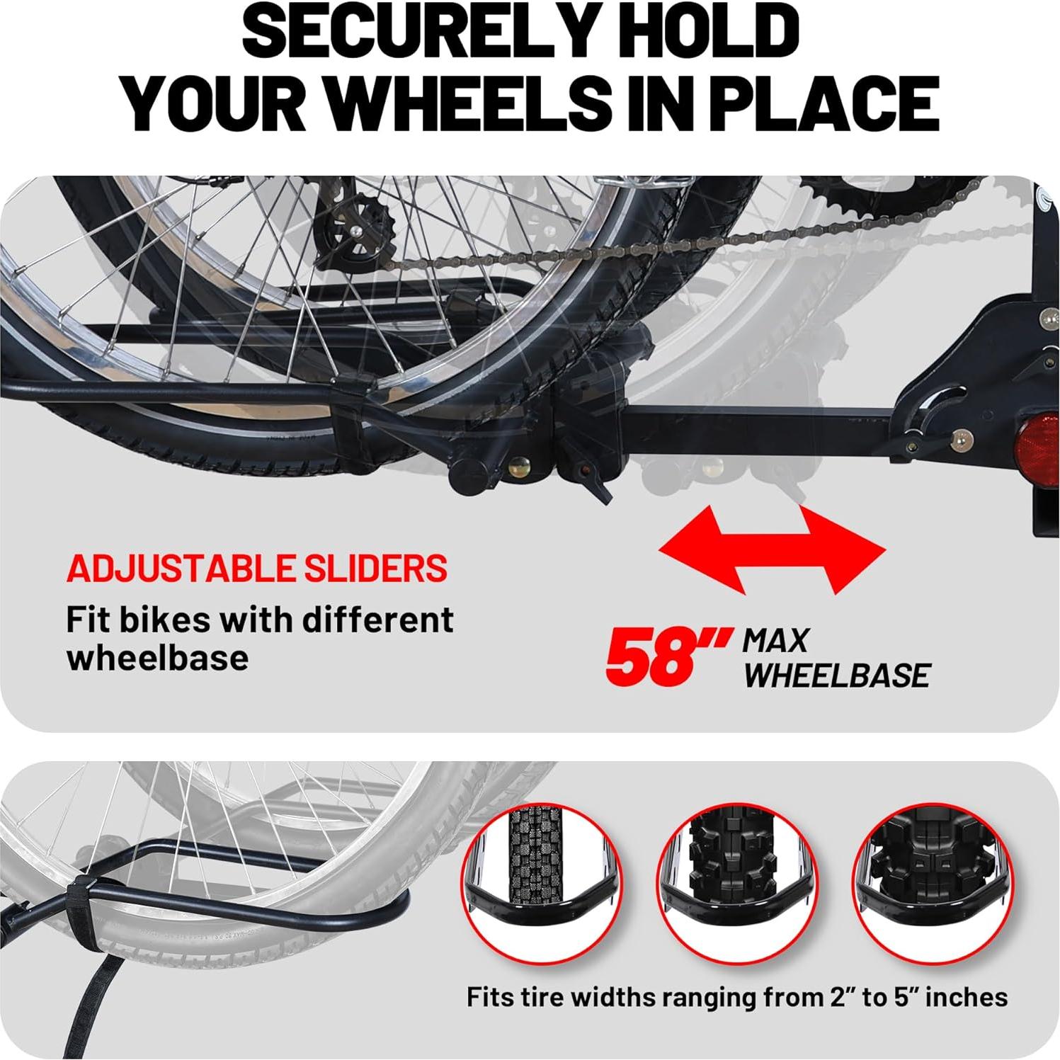 Soporte para Bicicletas Joven 2 Bicicletas 200 lbs Plegable