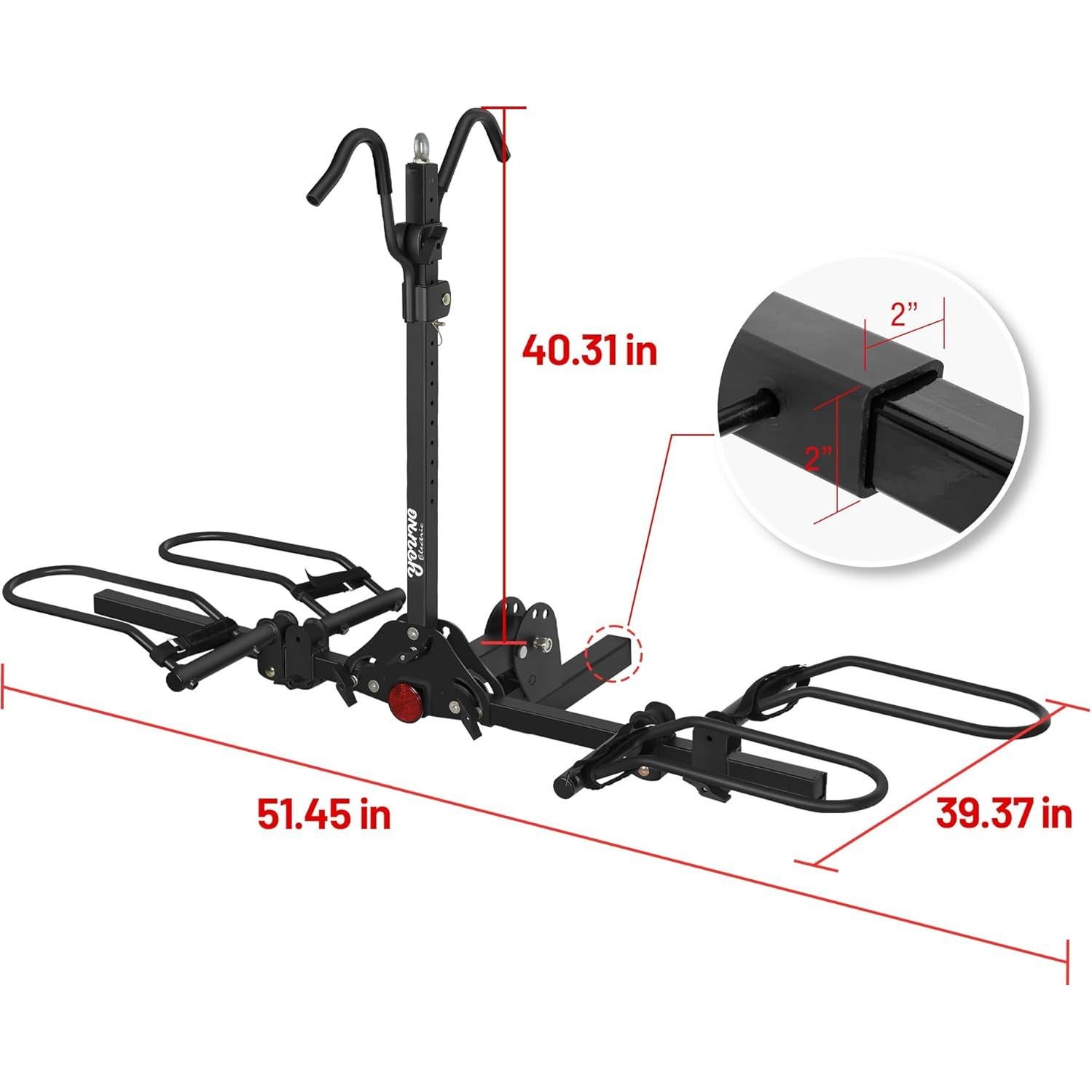 Soporte para Bicicletas Joven 2 Bicicletas 200 lbs Plegable