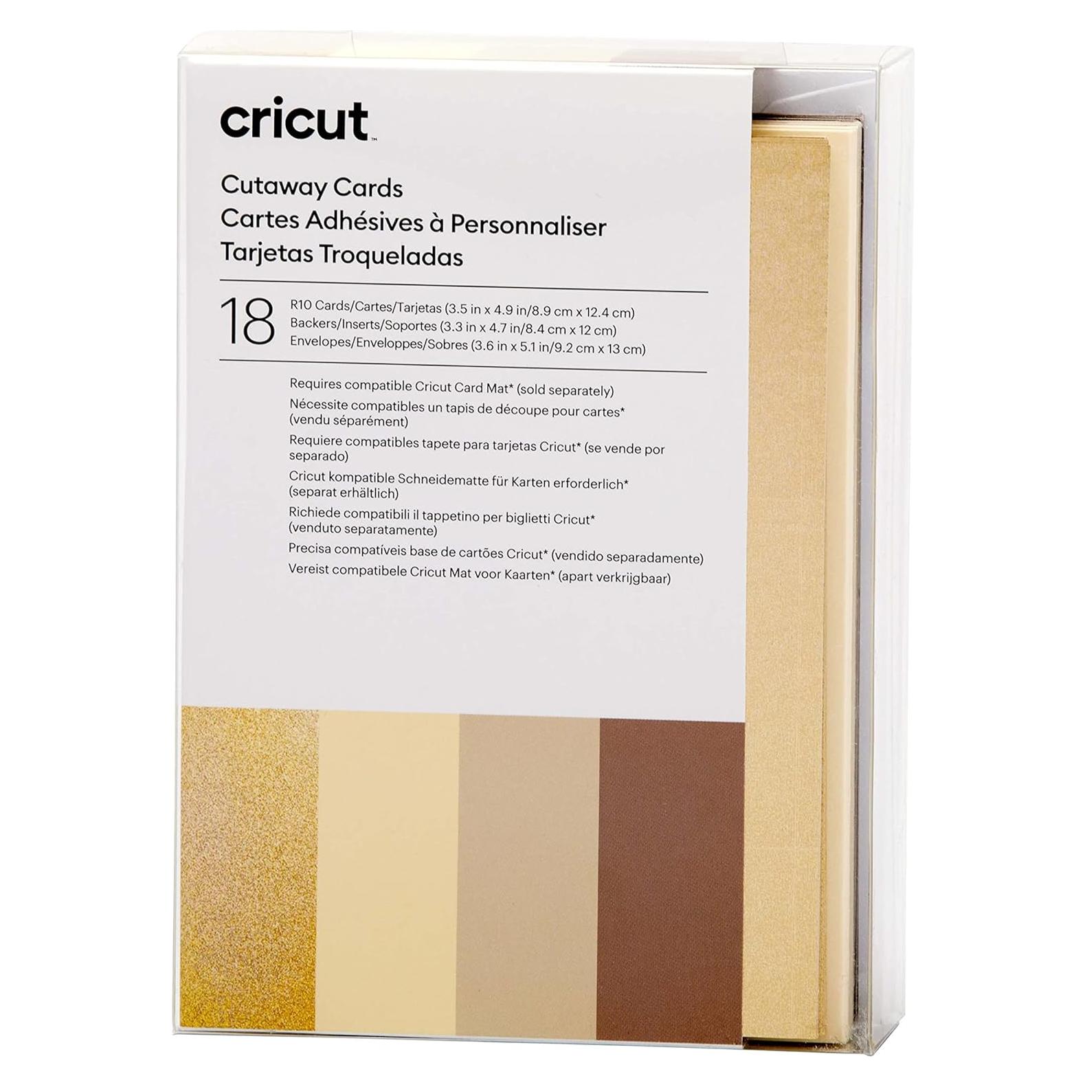 Cricut Cutaway Cards Neutros 18 unidades con sobres