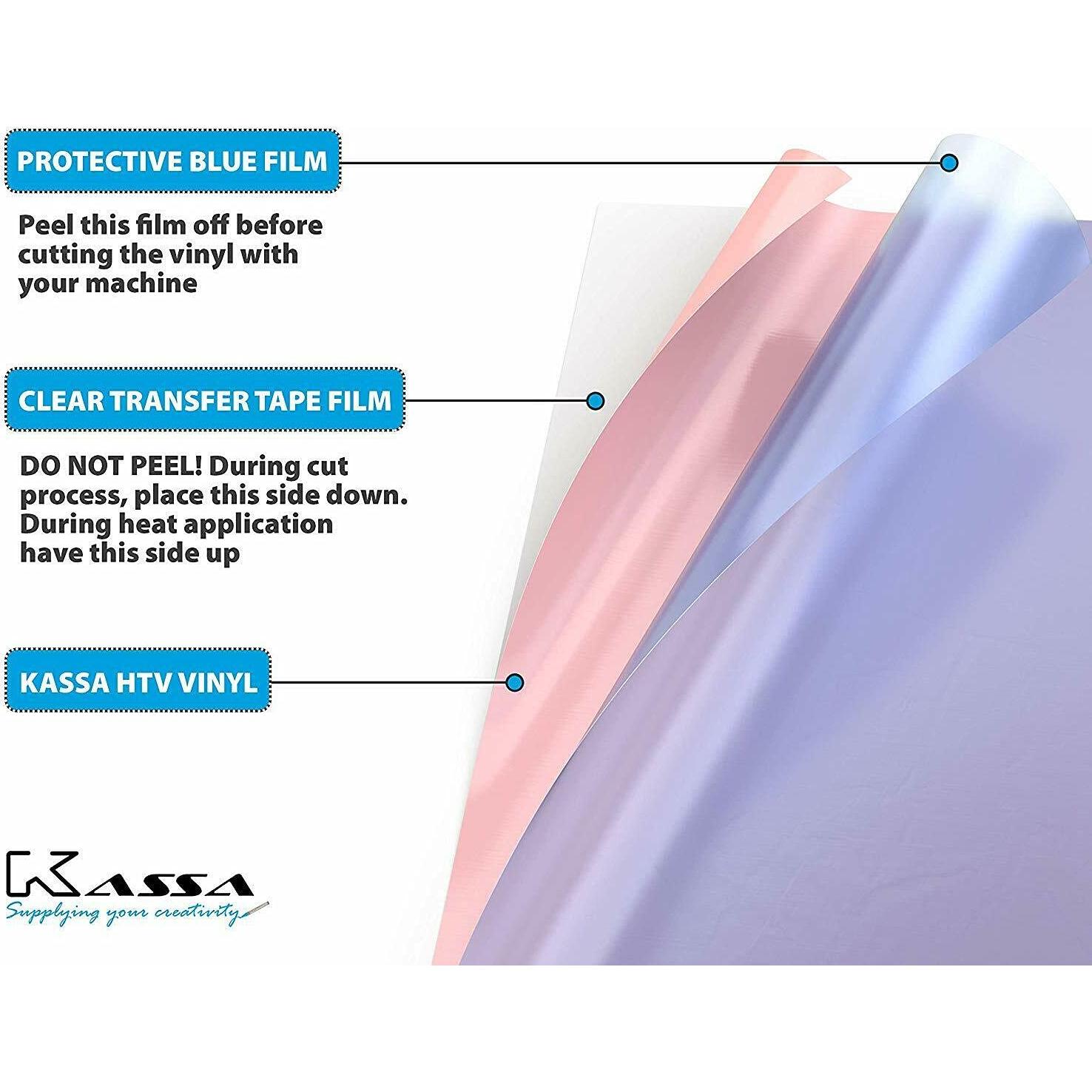 Hojas de Vinilo de Transferencia de Calor Kassa 30 Piezas 30x25 cm
