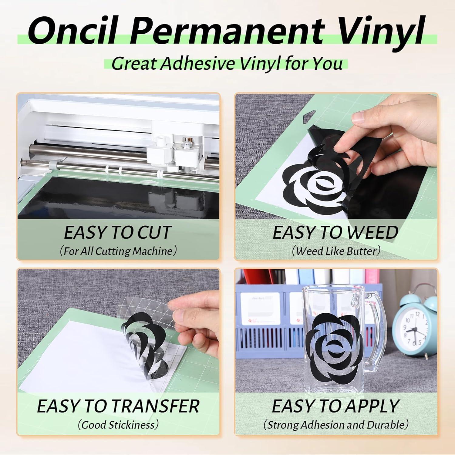 Rollo de Vinilo Adhesivo Permanente Negro Oncil 30.48cm x 15.24m