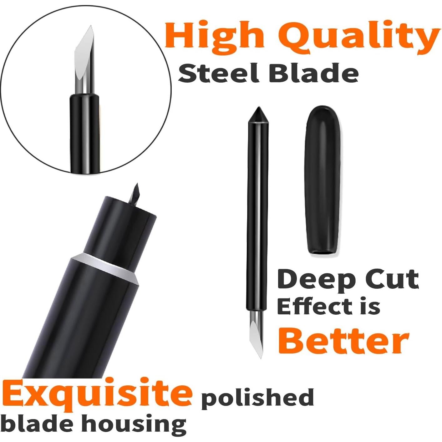 THANMAO 20PCS Premium Deep Cut Blade，Replacement Cutting Blades Compatible with Cricut Explore Air 2/Air 3/Explore 4/Maker/Maker 3/Maker 4 (Premium Deep Cut Blades)