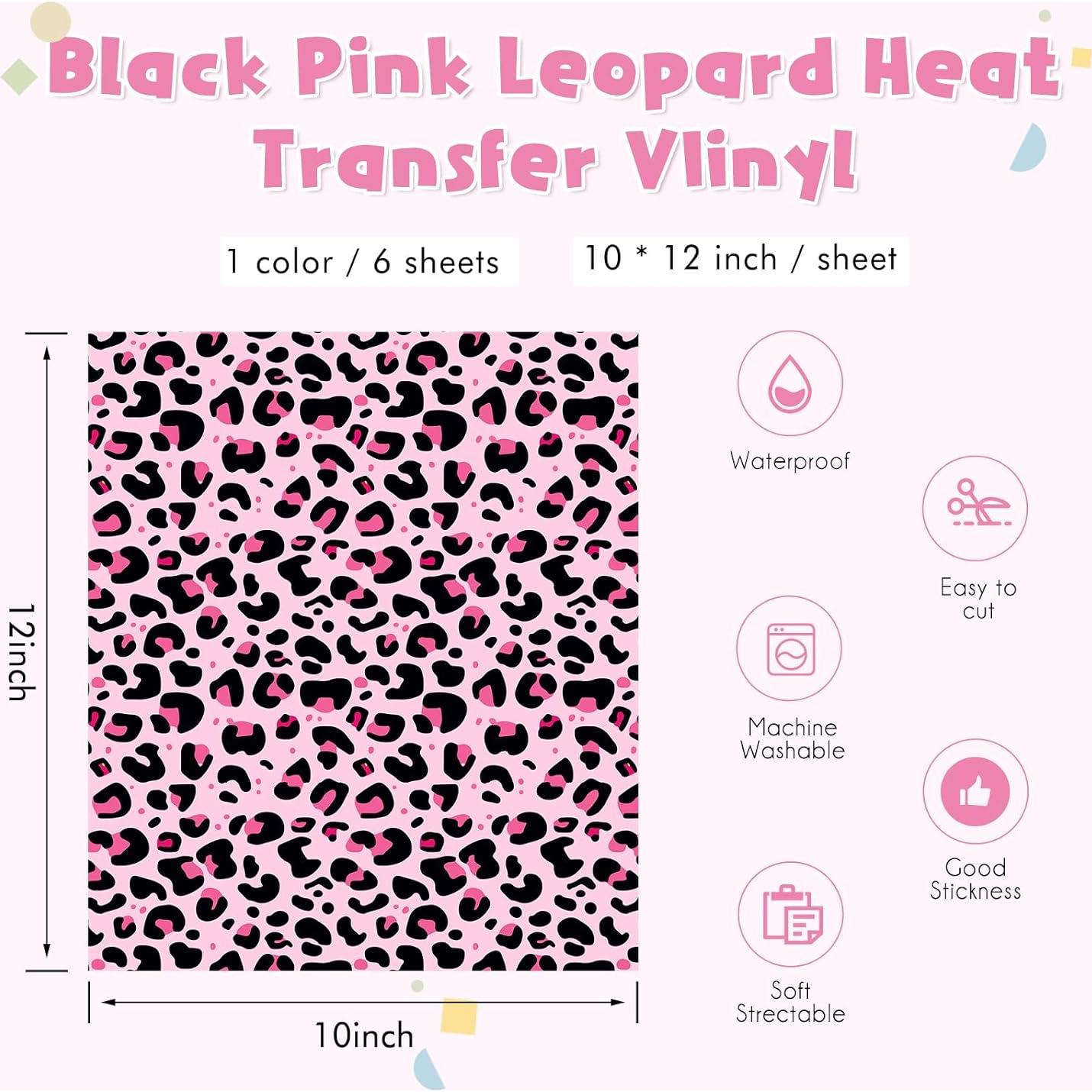 Vinilo de Transferencia de Calor Tintnut Leopardo 6 Hojas 30.48x25.4cm