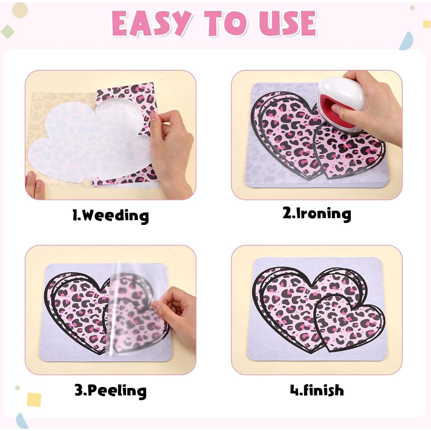 Vinilo de Transferencia de Calor Tintnut Leopardo 6 Hojas 30.48x25.4cm