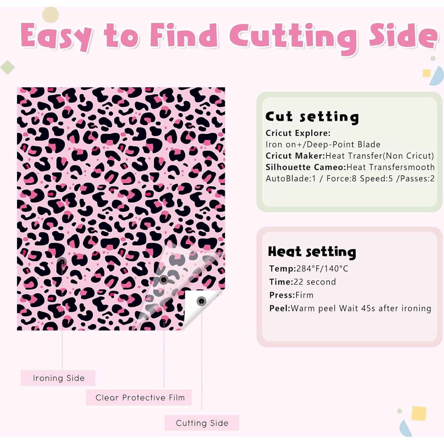 Vinilo de Transferencia de Calor Tintnut Leopardo 6 Hojas 30.48x25.4cm