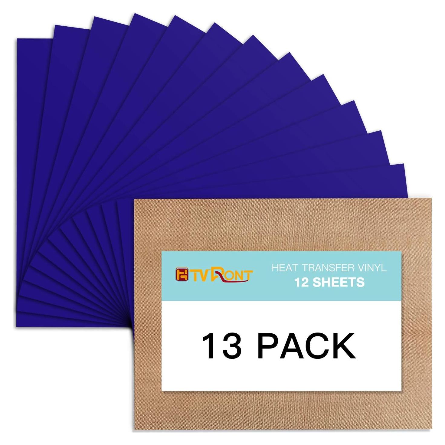 Vinilo de Transferencia de Calor Azul HTV PU 12x25 cm - HTVRONT