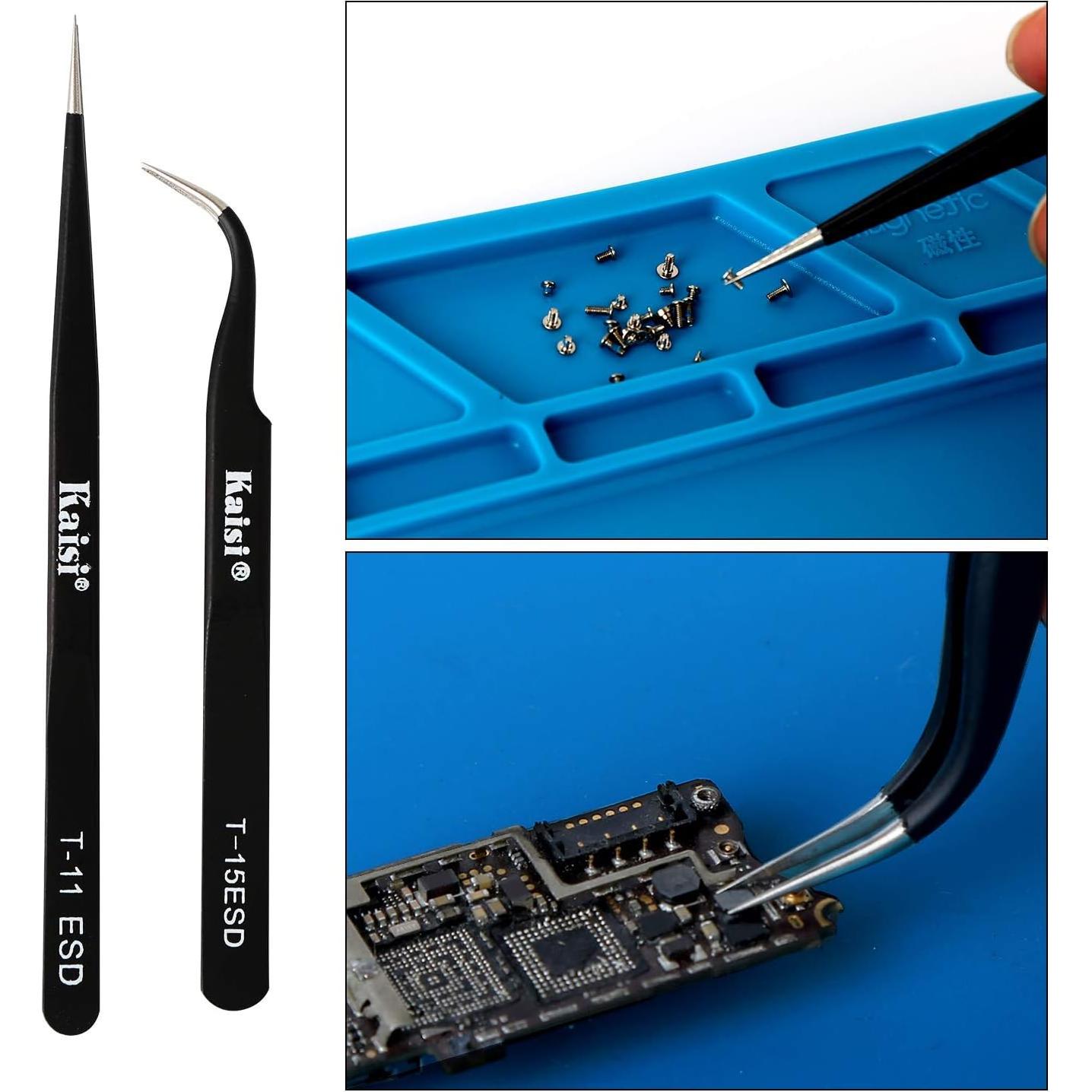 Kaisiking Kit 6 Herramientas Soldadura Doble Cara y Pinzas